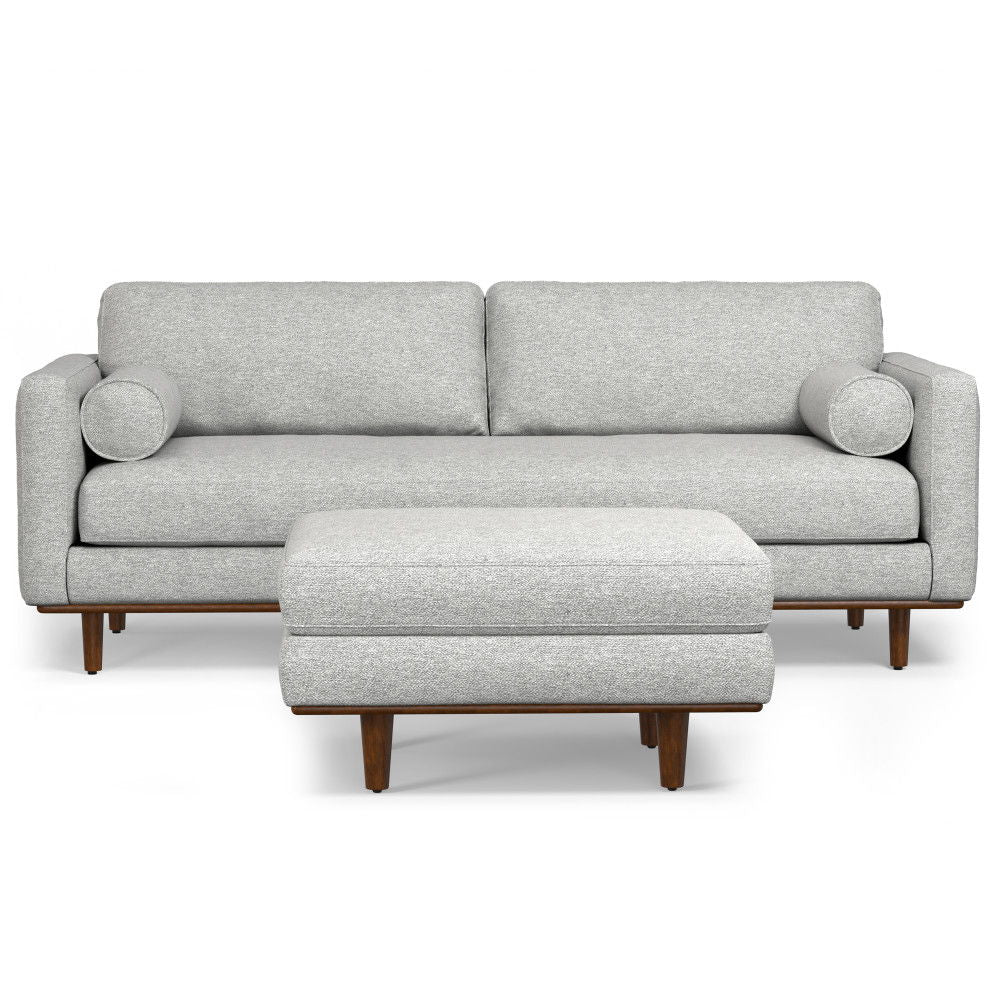 Morrison - Sofa And Ottoman Set - Mist Gray