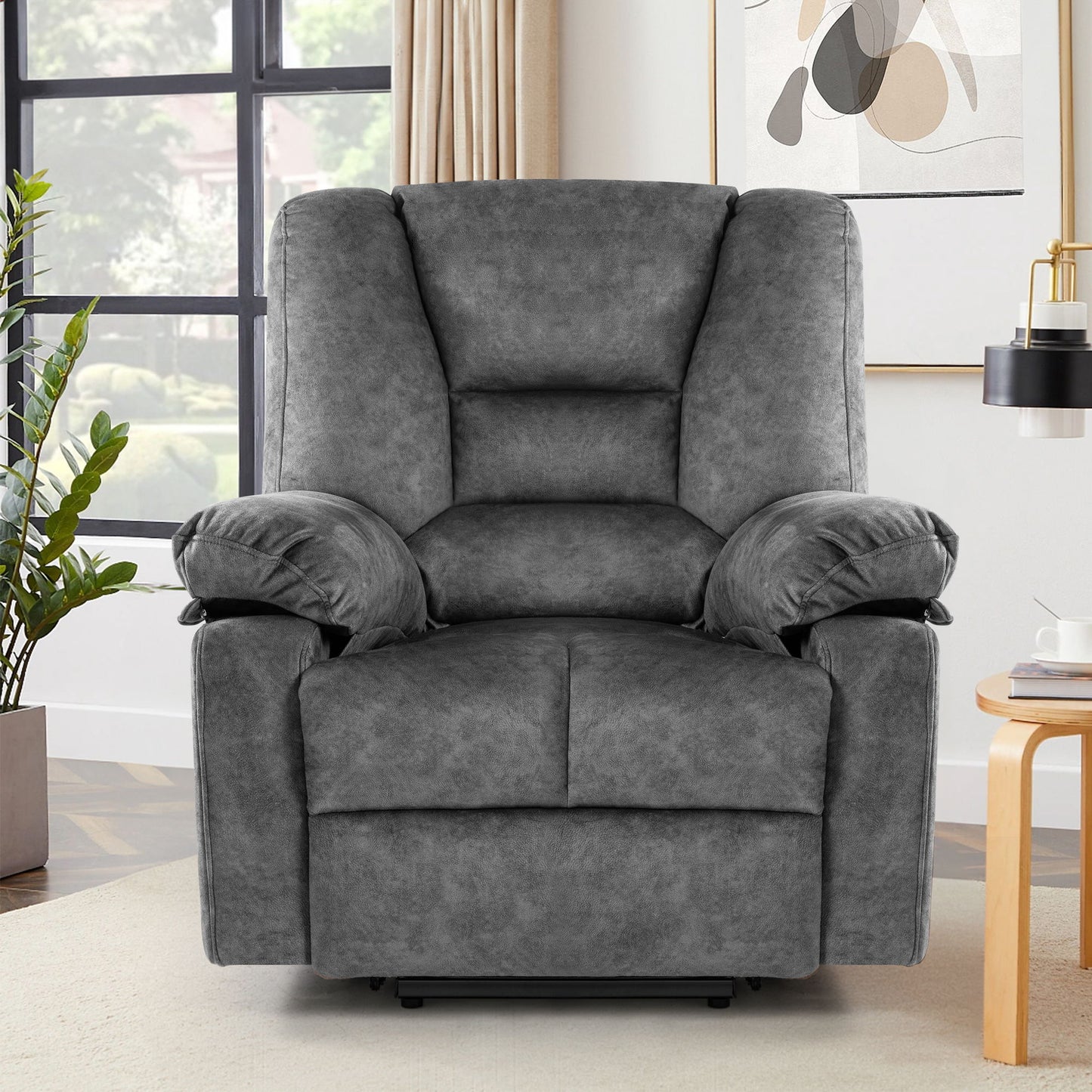 Power Lift Recliner Chair Sofa With Massage - Gray