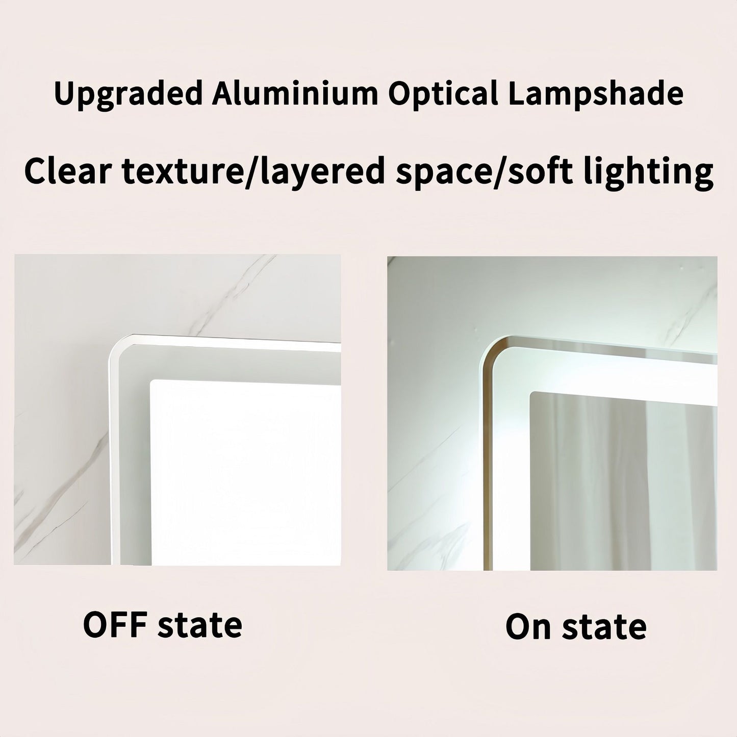 LED Bathroom Mirror Vanity Mirrors With Front Lights, Wall Mounted Anti-Fog Frameless Make Up Mirror With Light Copper-Free Mirror Horizontal Or Vertical - Clear