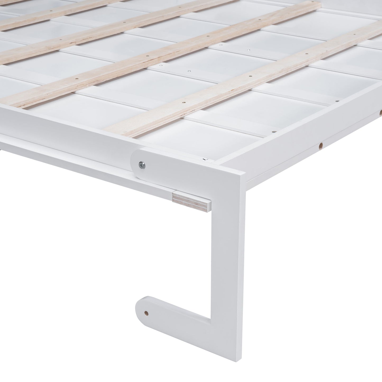 Queen Size Murphy Space Saving Wall Bed With Cushion - White