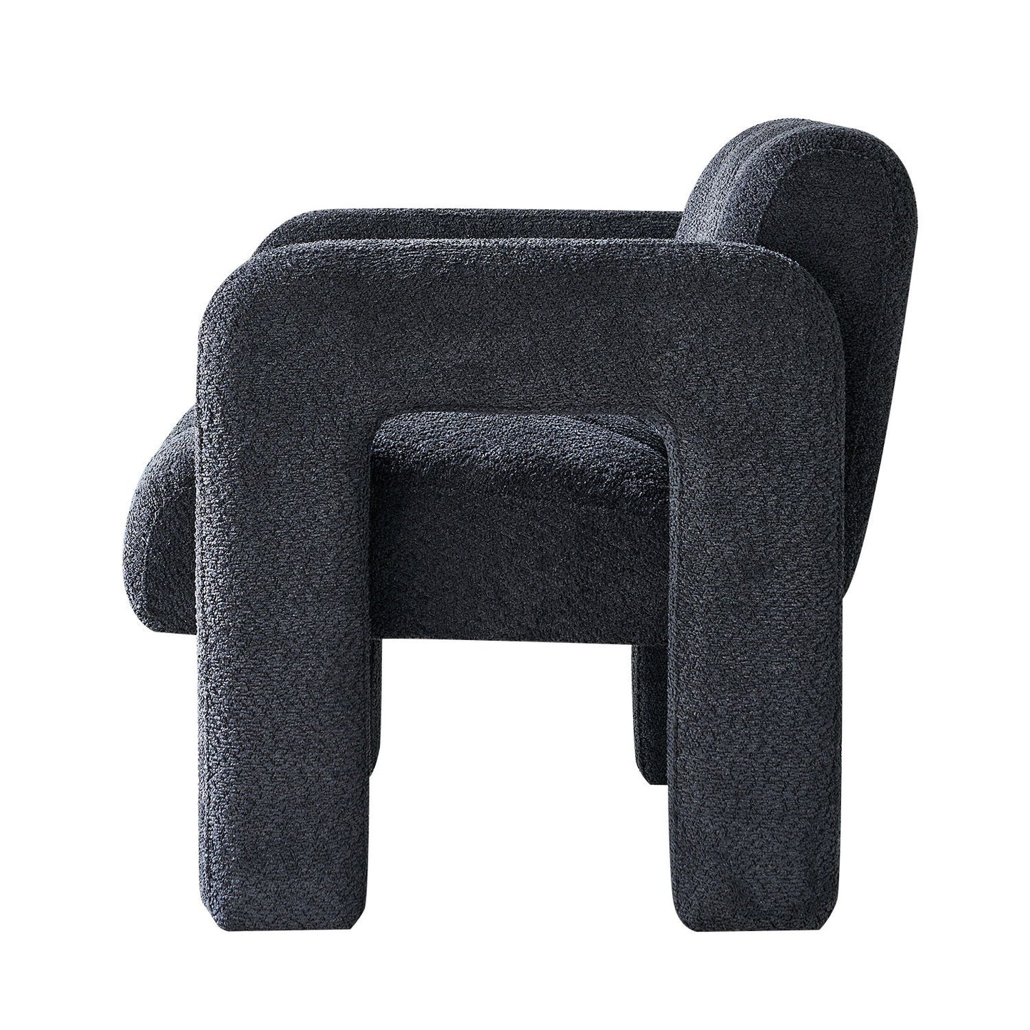 31.10" Boucle Upholstered Accent Chair - Dark Gray