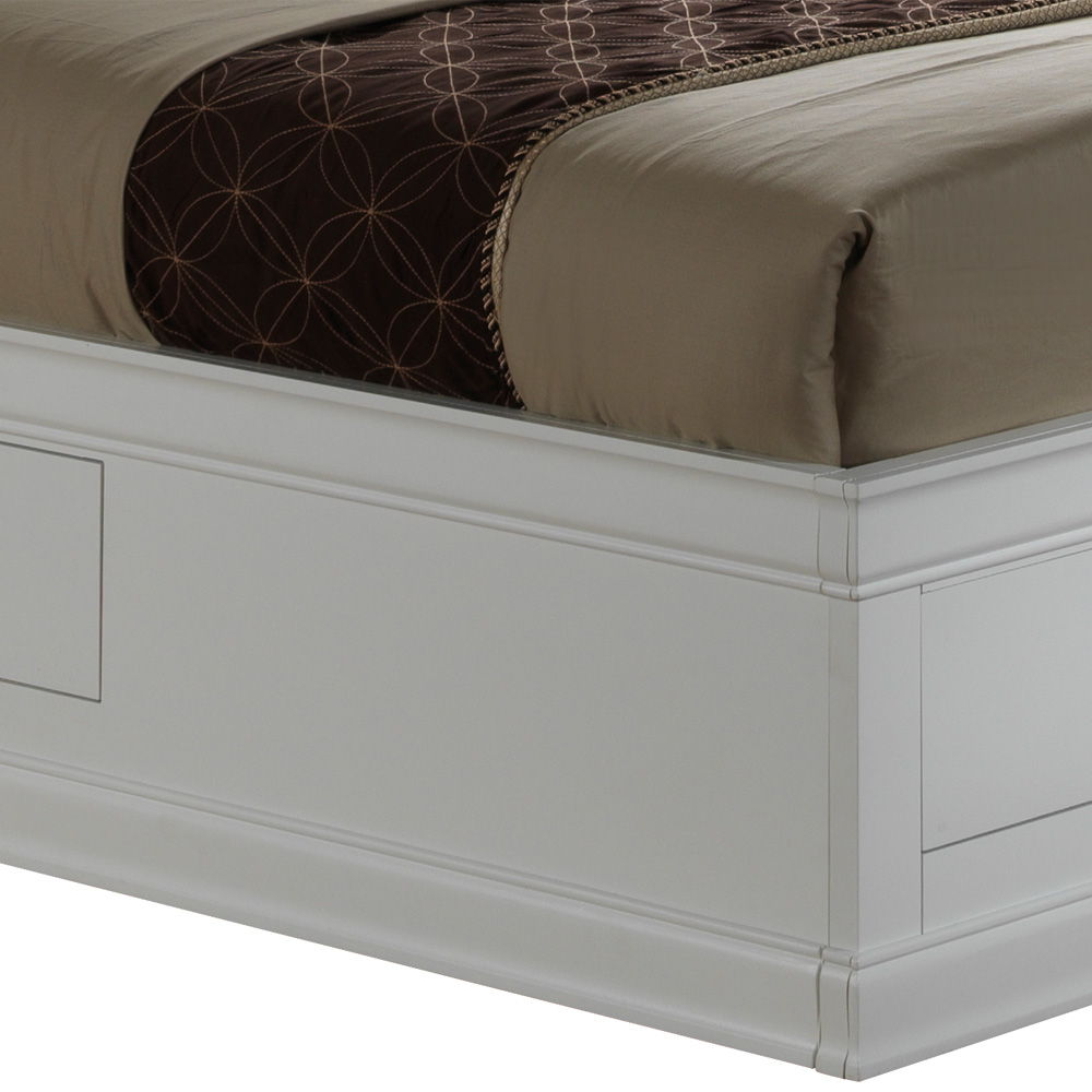 Louis Phillipe - Full Storage Bed - White