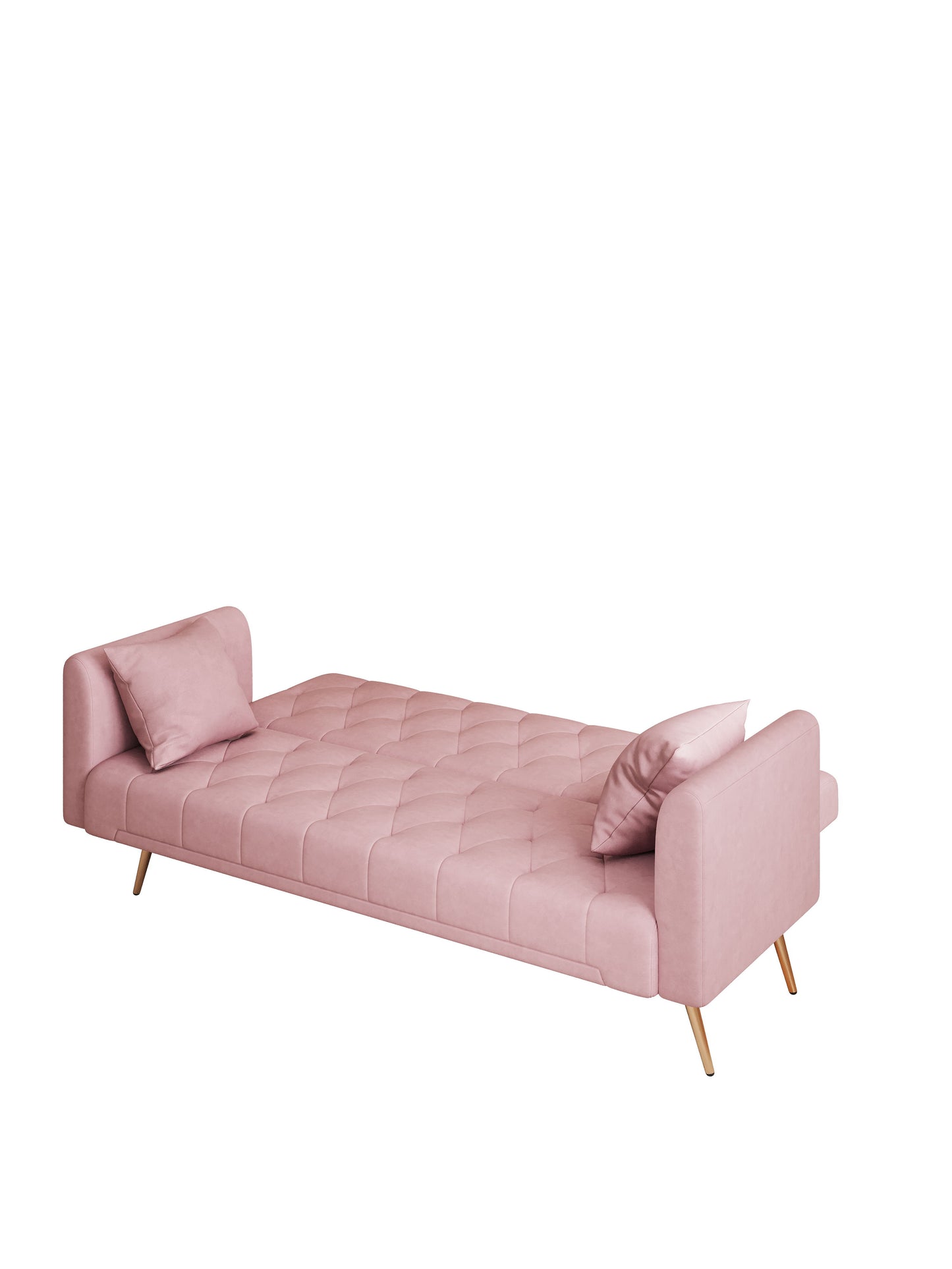 Convertible Double Folding Living Room Sofa Bed - Pink