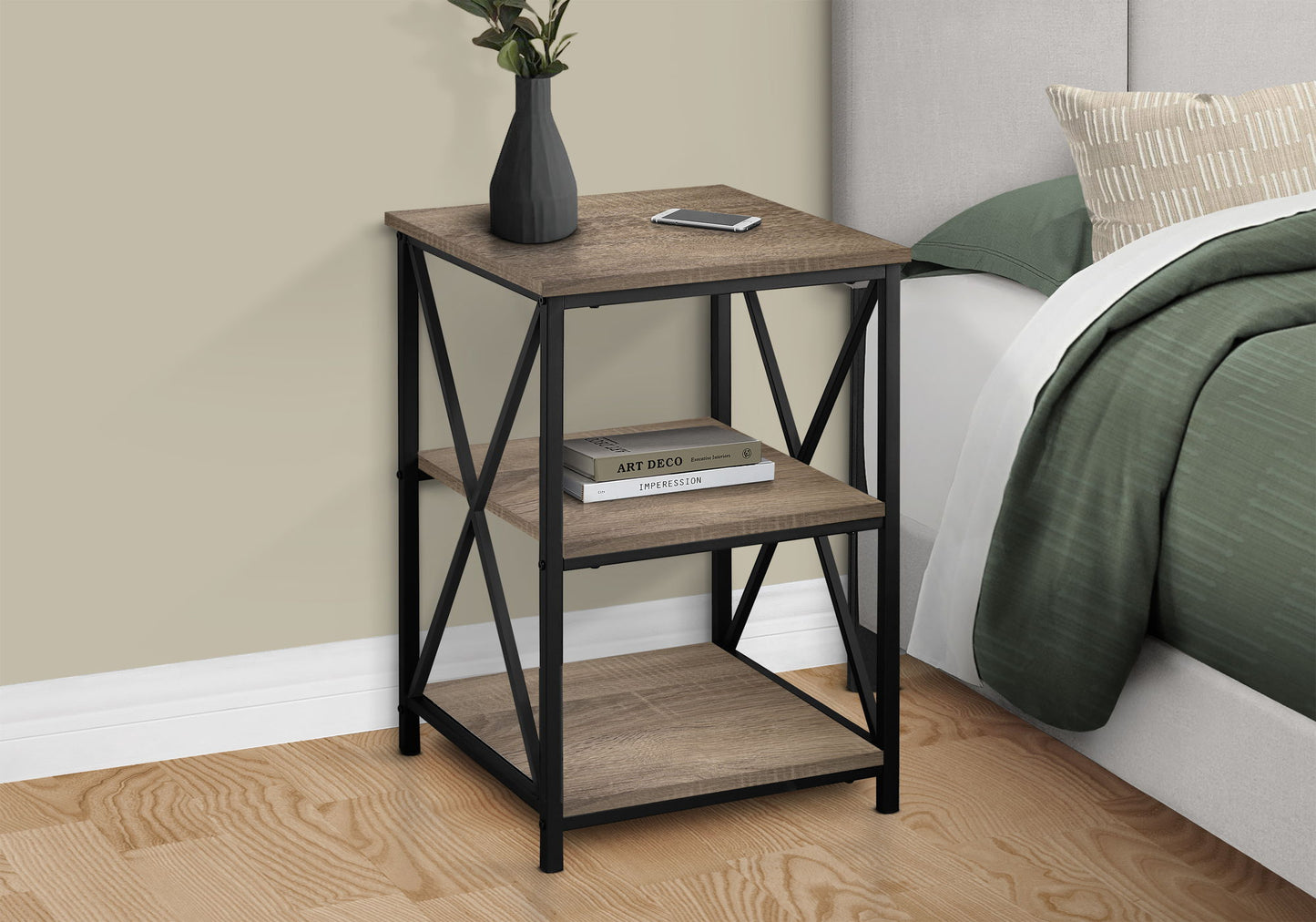 Accent Table, Side Contemporary & Modern - Taupe