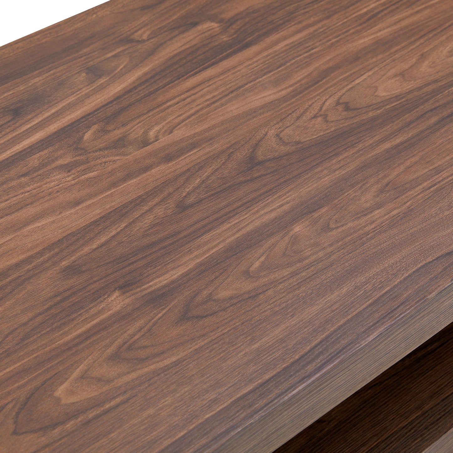 Modern Minimalist Rectangular Coffee Table Measuring Embodies The Simple Charm Of Mid Century Aesthetics, Adding A Touch Of Elegance To Your Living Room - Walnut