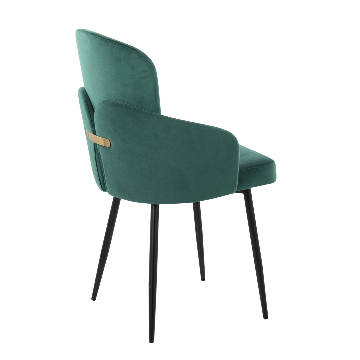 Dahlia - Contemporary Dining Chair (Set of 2) - Black / Green