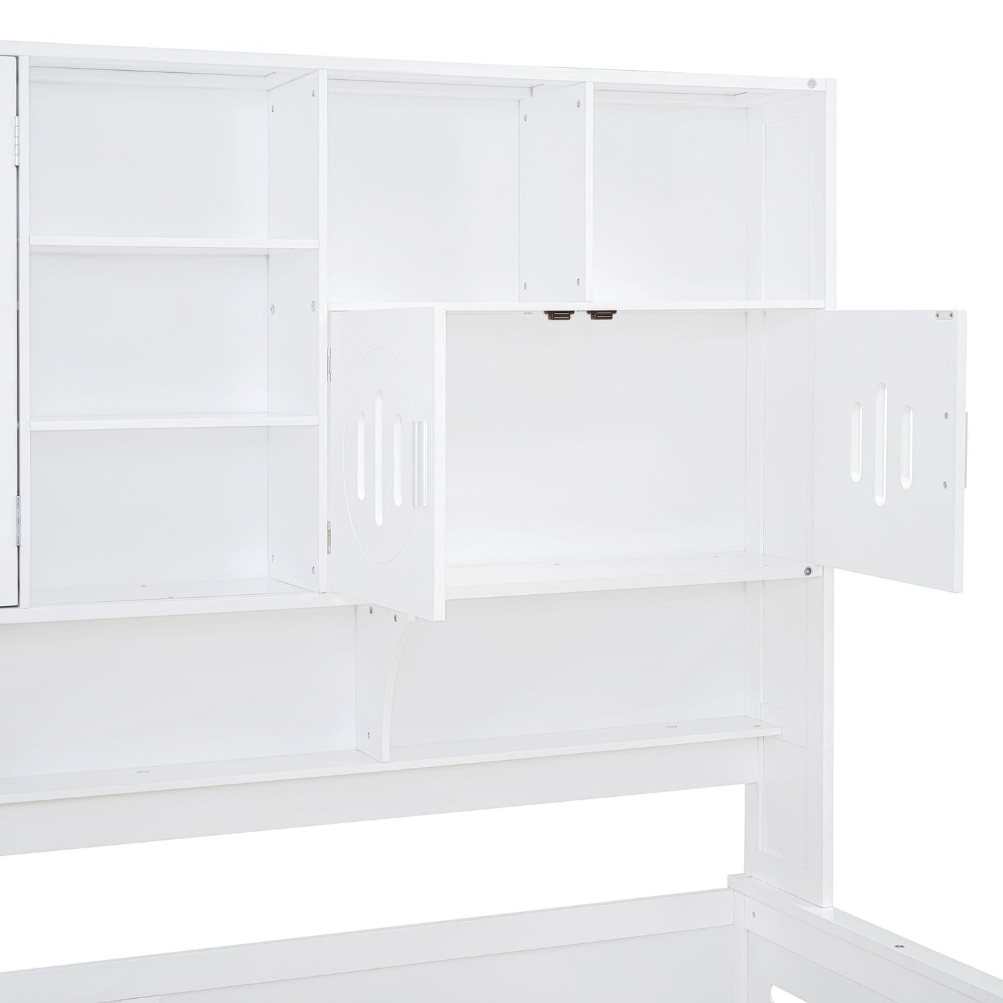 Twin Size Daybed With 2 Drawers And All In One Cabinet And Shelf - White