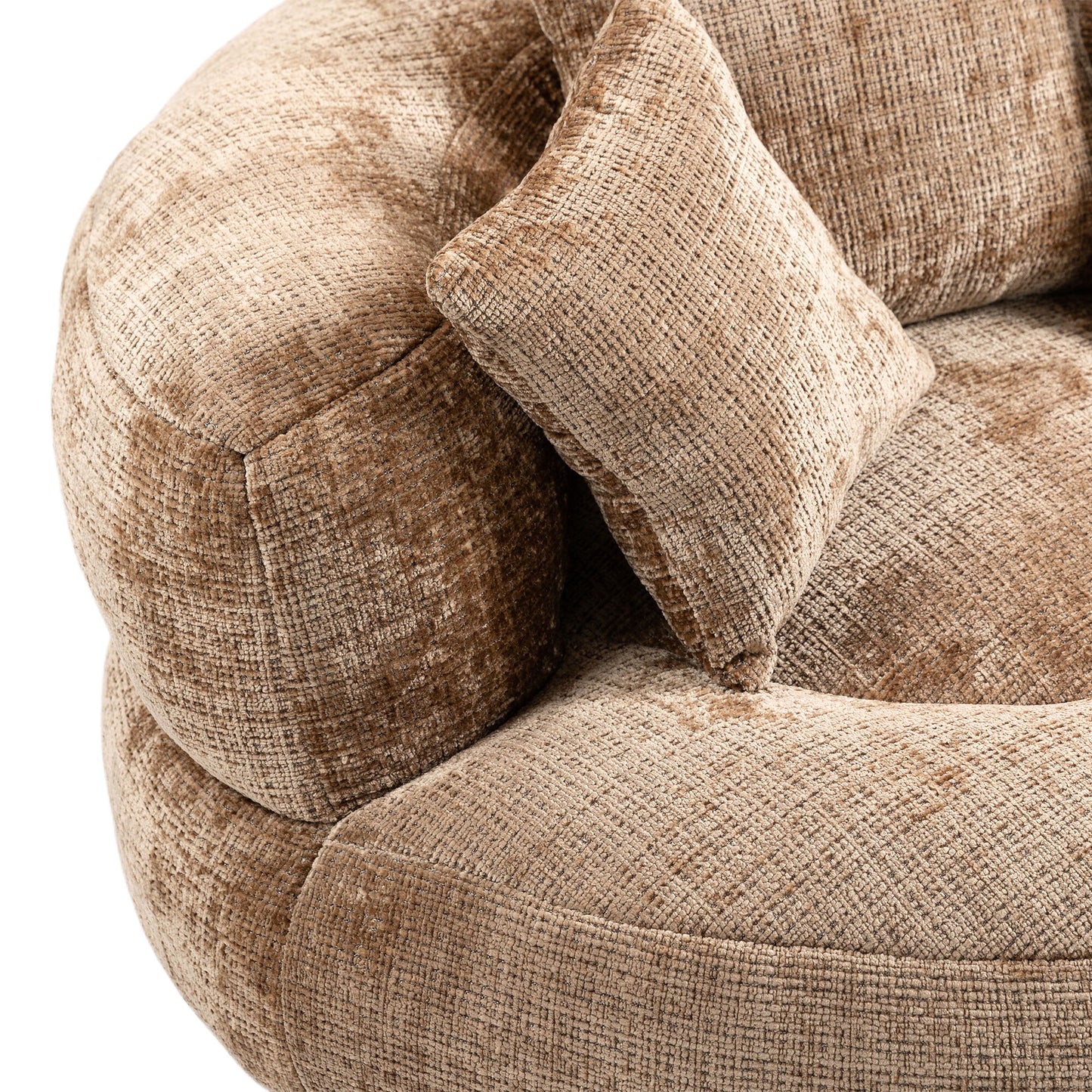 Lazy Sofa Durable Comfort Lounger High Back Bean Bag Chair With 3 Pillows - Coffee