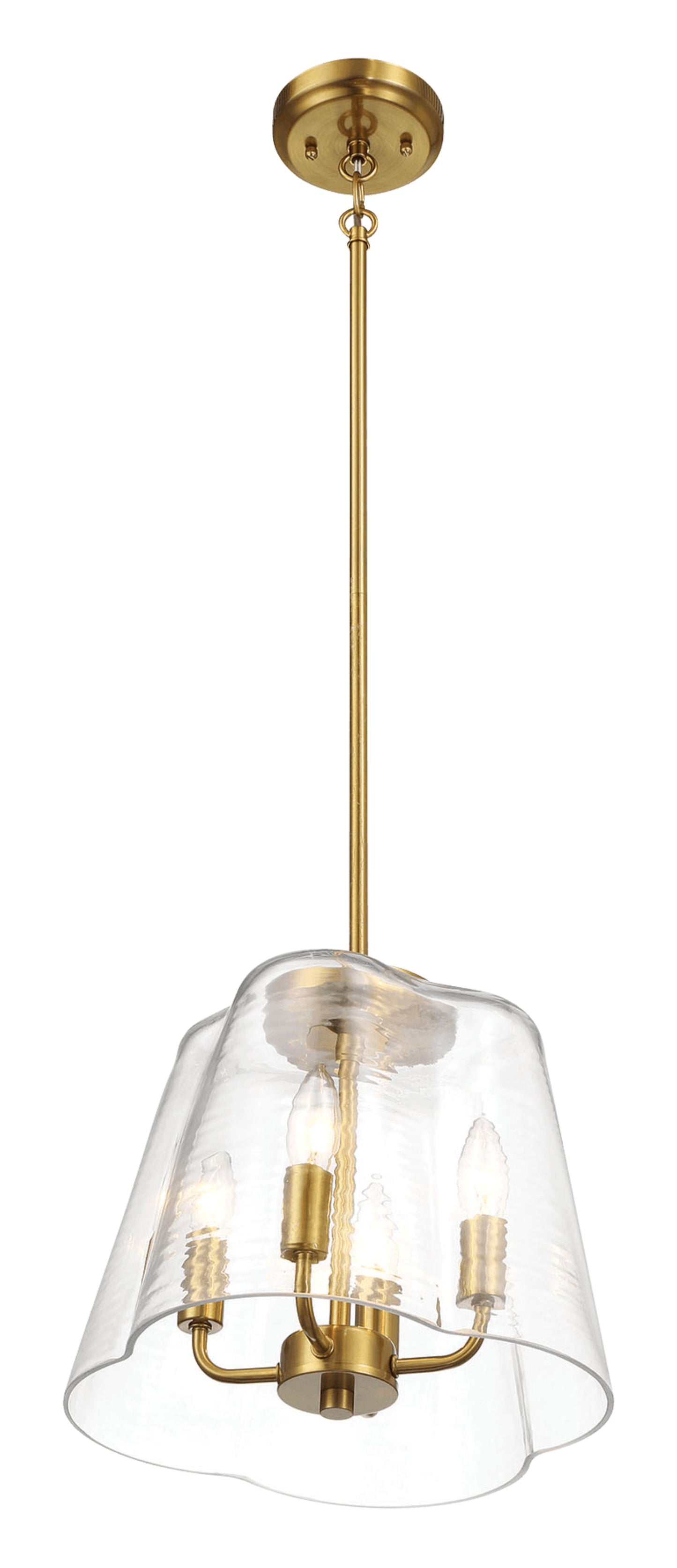 Soiree - 4 Candle Lights Pendant - Clear / Gold