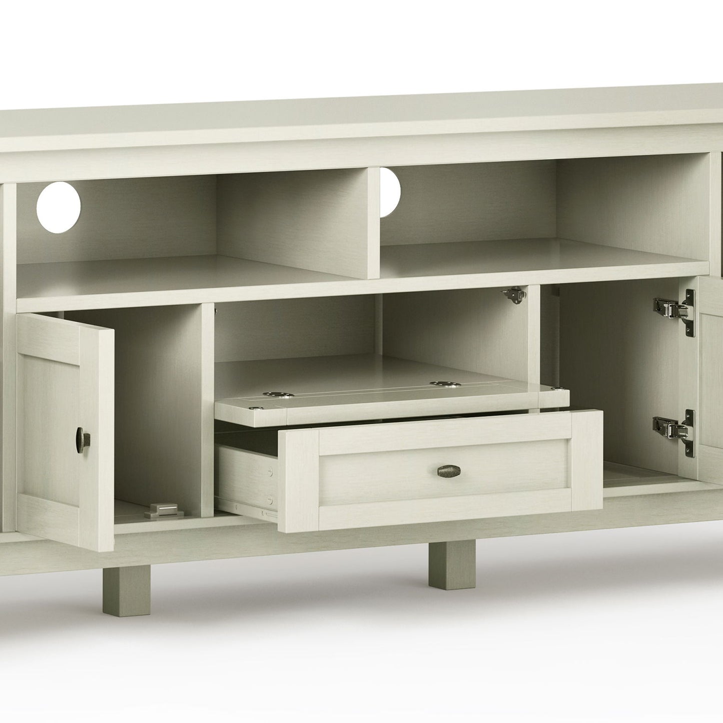 Warm Shaker - TV Media Stand - Antique White