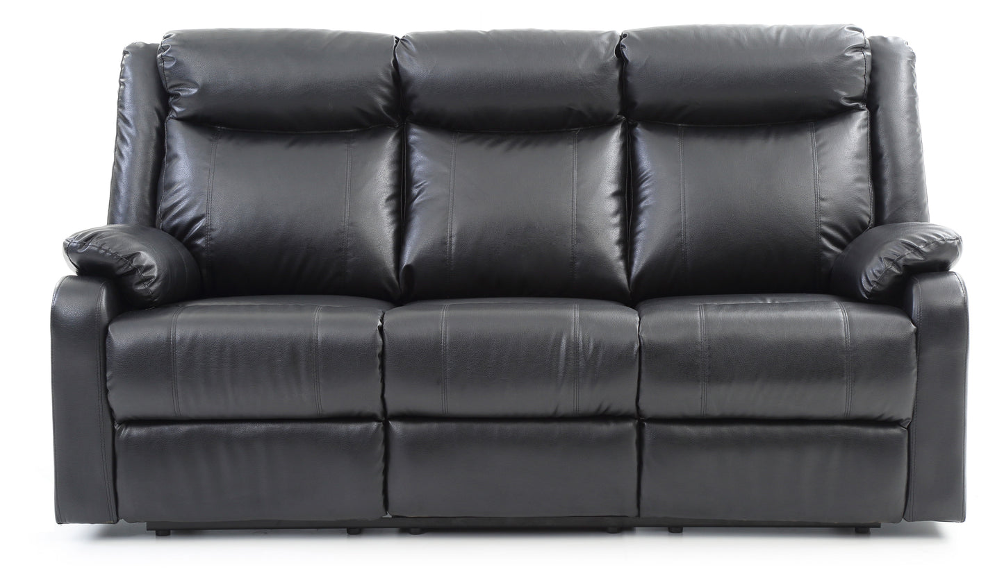 Double Reclining Sofa - Black