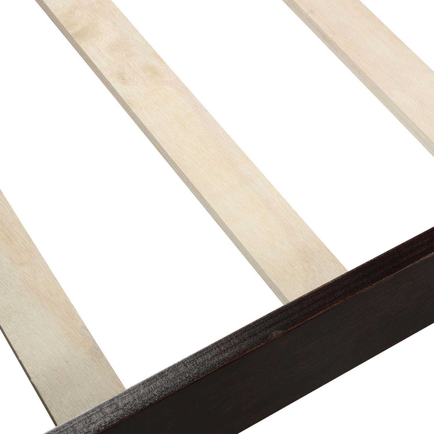 Twin Platform Bed Frame Mattress Foundation Sleigh Bed With Headboard, Footboard, Slat Support - Espresso