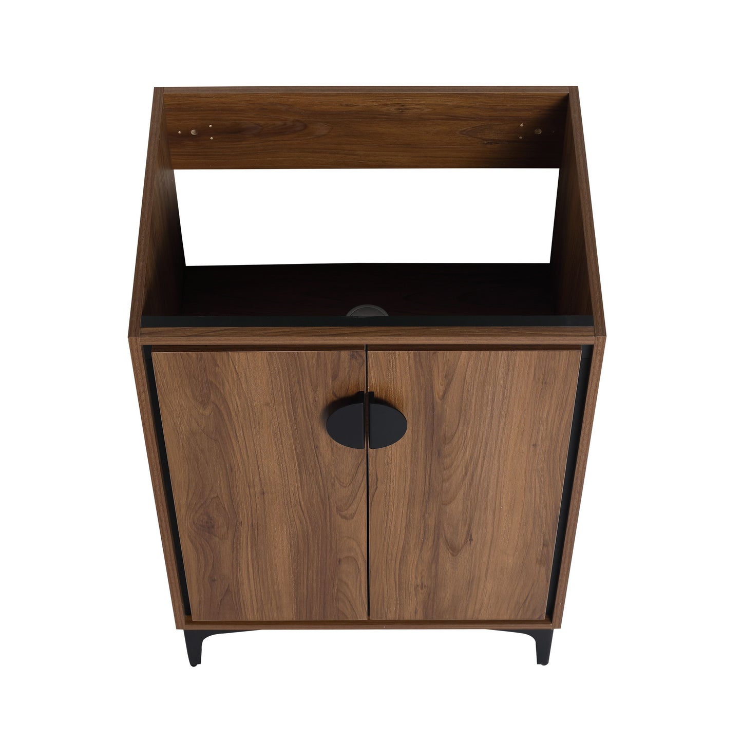Modern Bathroom Vanity Storage Cabinet With Soft Closing Doors And Construction - Brown