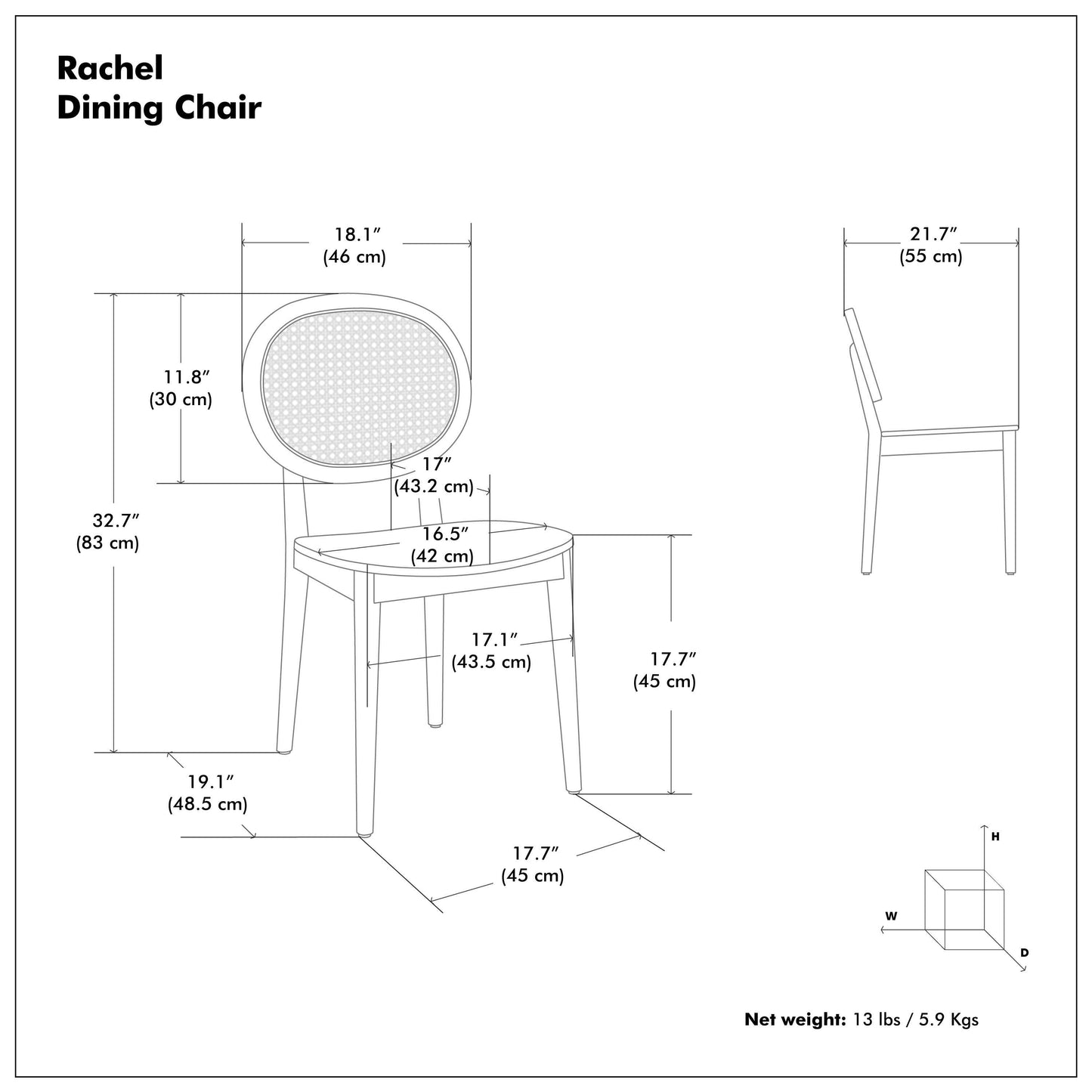 Rachel - Dining Chair (Set of 2) - Brown