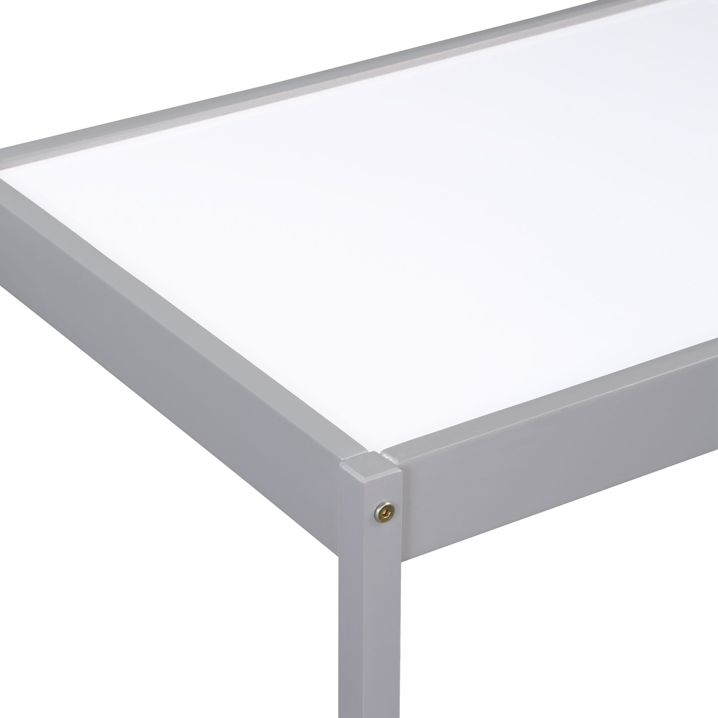 Gibson - 3-Piece Dry Erase Kids Table & Two Chair Set - Gray