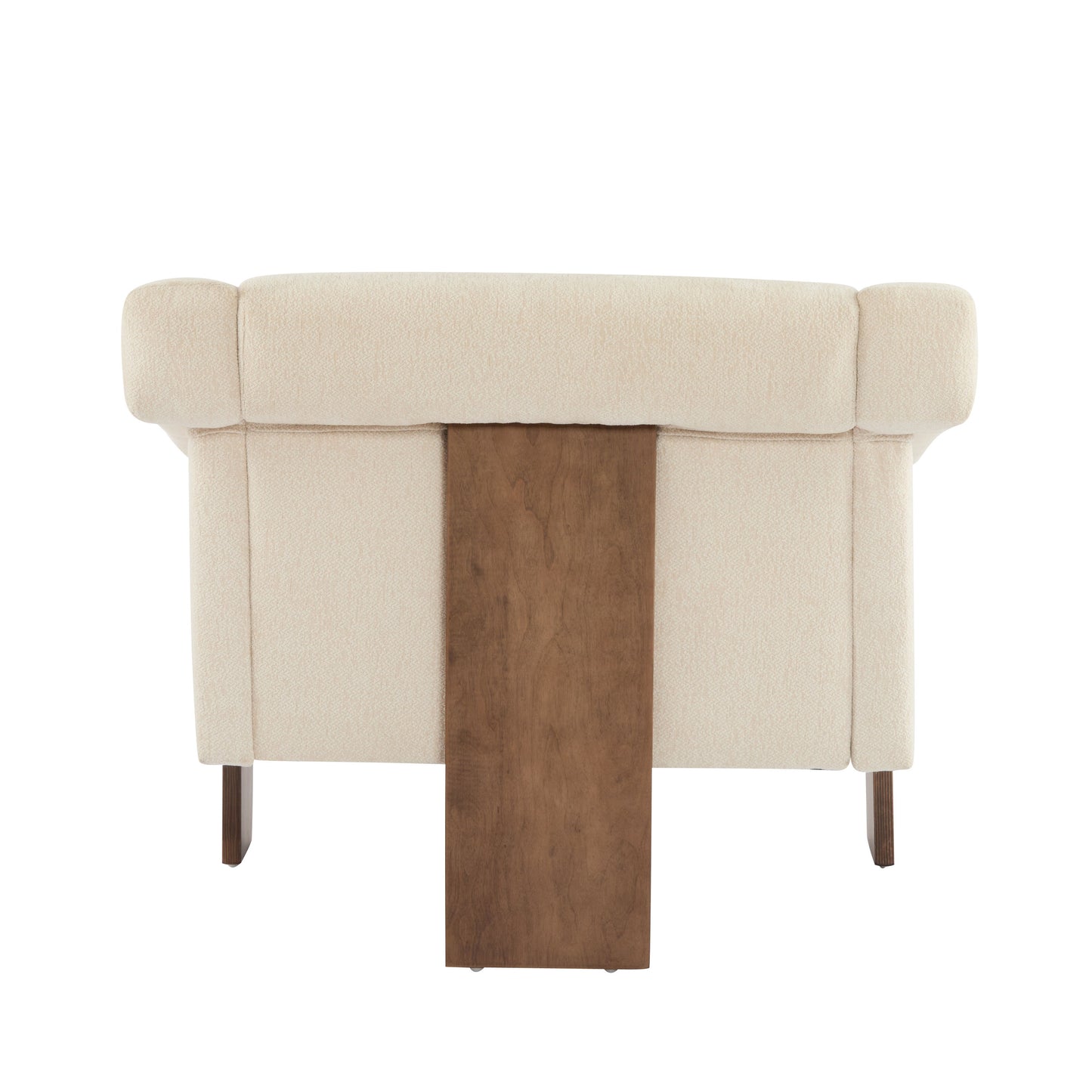 Sierra - Vintage Modern Accent Chair With Deep Cushions And Wide Armrests - Beige