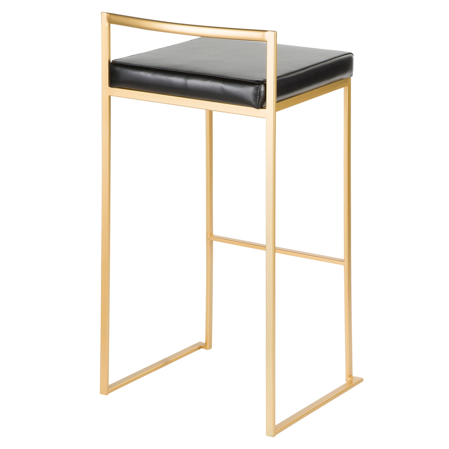 Fuji - Contemporary / Glam Barstool (Set of 2) - Gold / Black