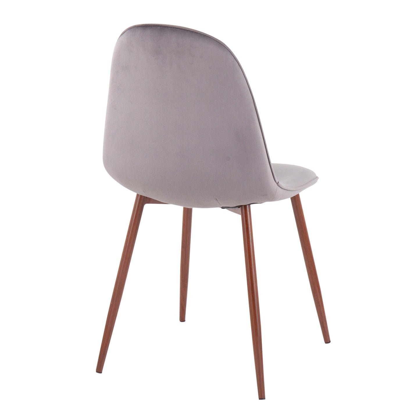 Pebble - Contemporary Chair (Set of 2) - Walnut / Gray