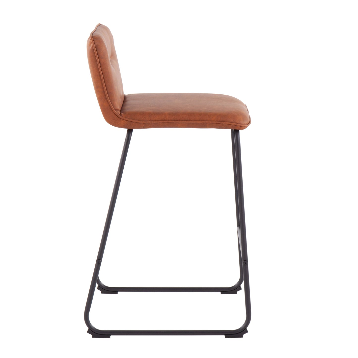Casper - Fixed Height Contemporary Counter Stool (Set of 2) - Black / Camel