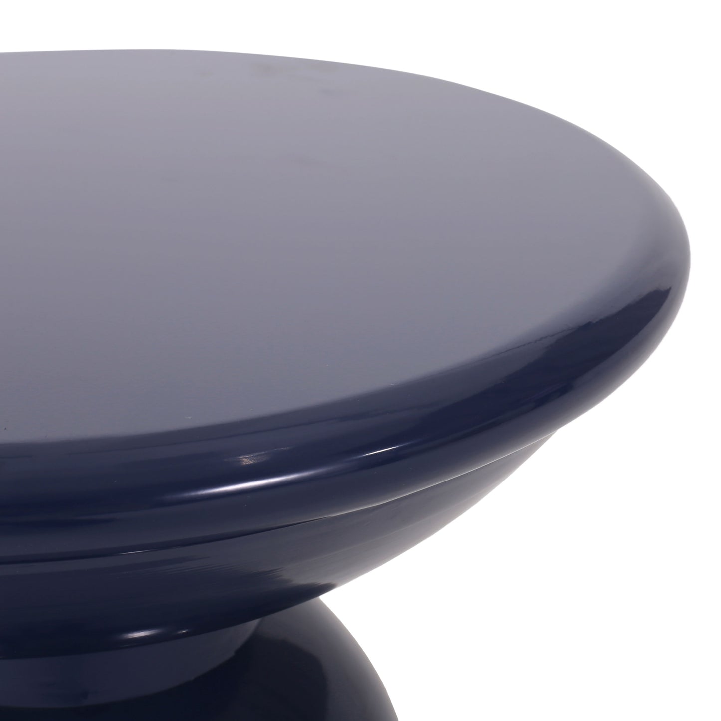 Serenita - Outdoor Iron Side Tables With Flared Design, (Set of 2) - Navy Blue