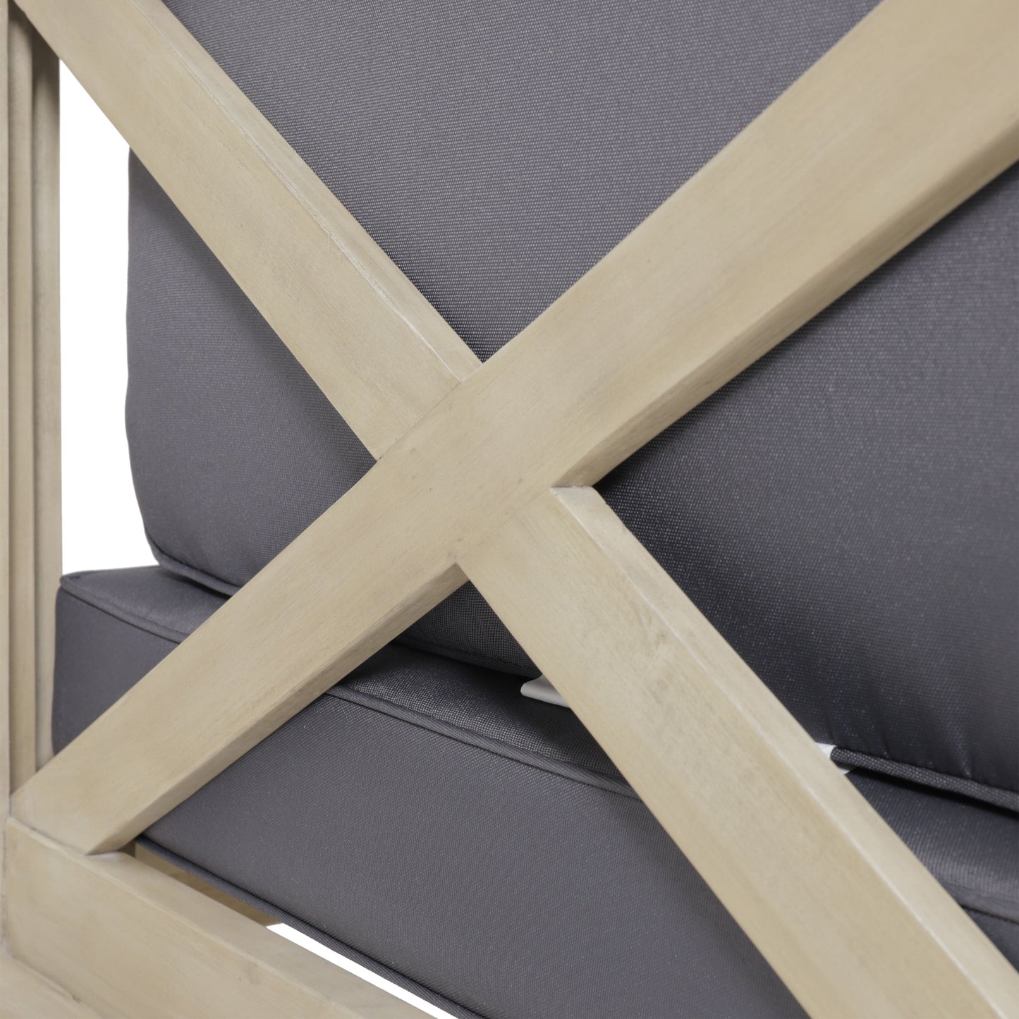Brava - X Back Corner Chair - Light Gray