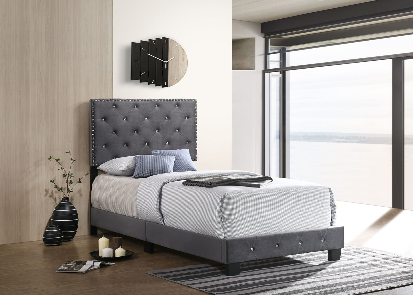 Suffolk - Twin Bed - Gray