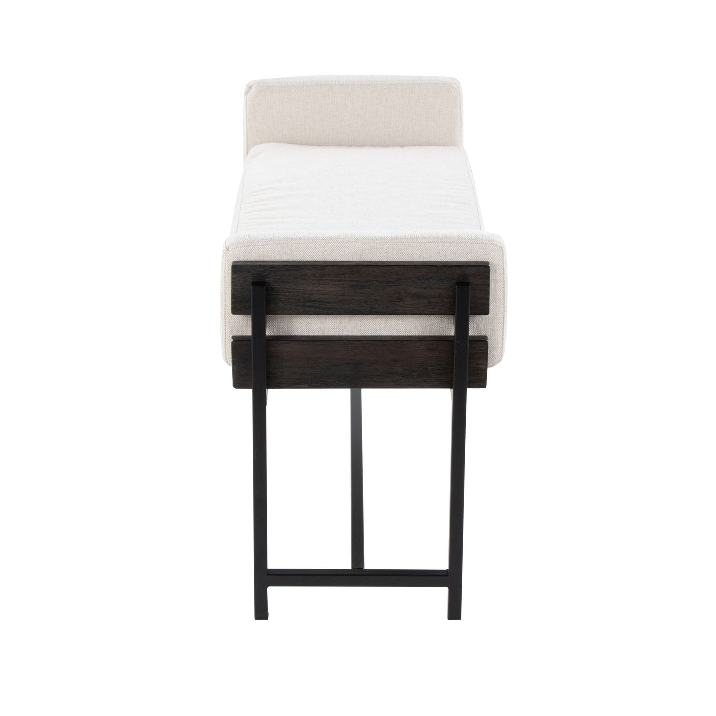 Kari - Farmhouse Bench - Black / Gray / Cream