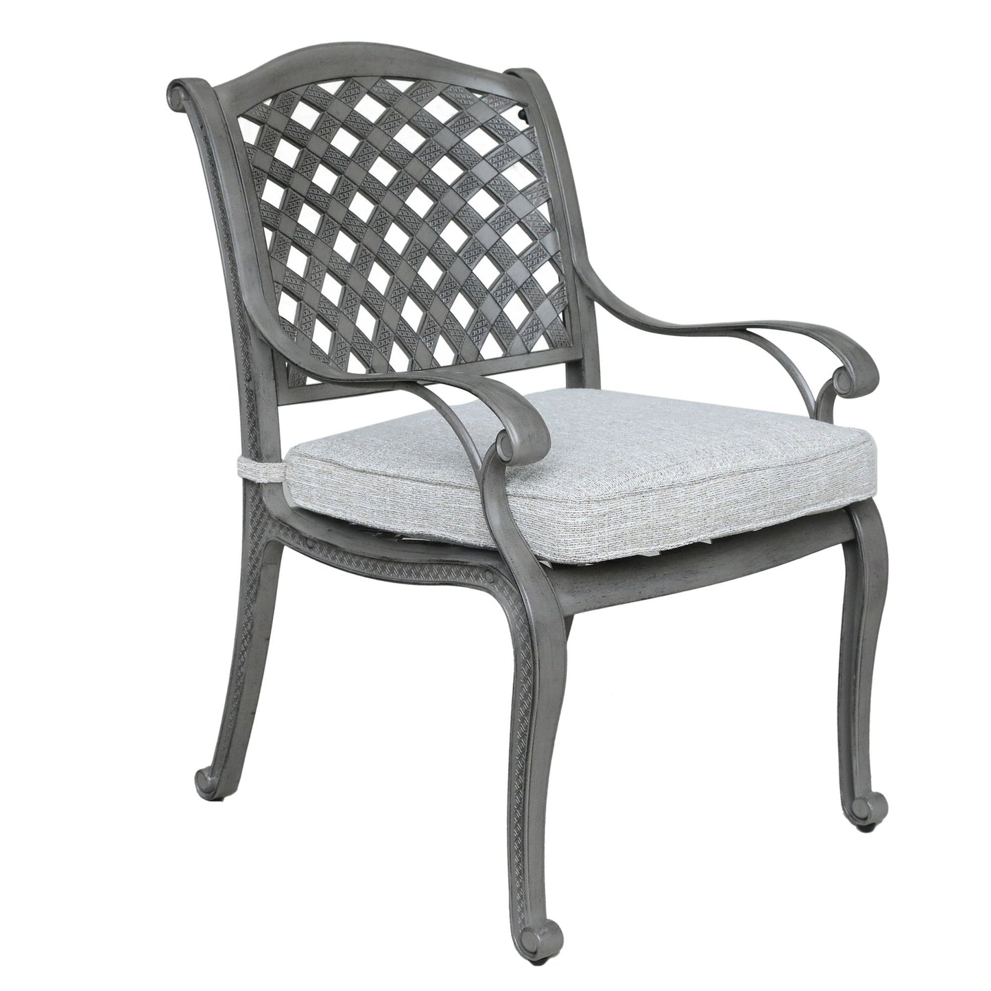 Outdoor 7 Piece Aluminum Dining Set With Cushion - Golden Gauze