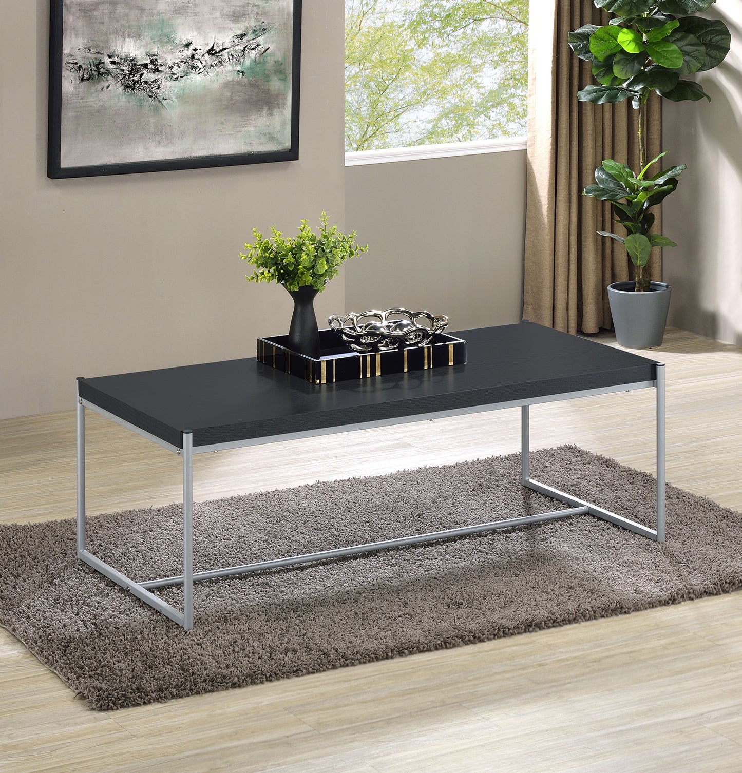 Lennox - 3 Piece Coffee And End Table (Set of 3) - Black