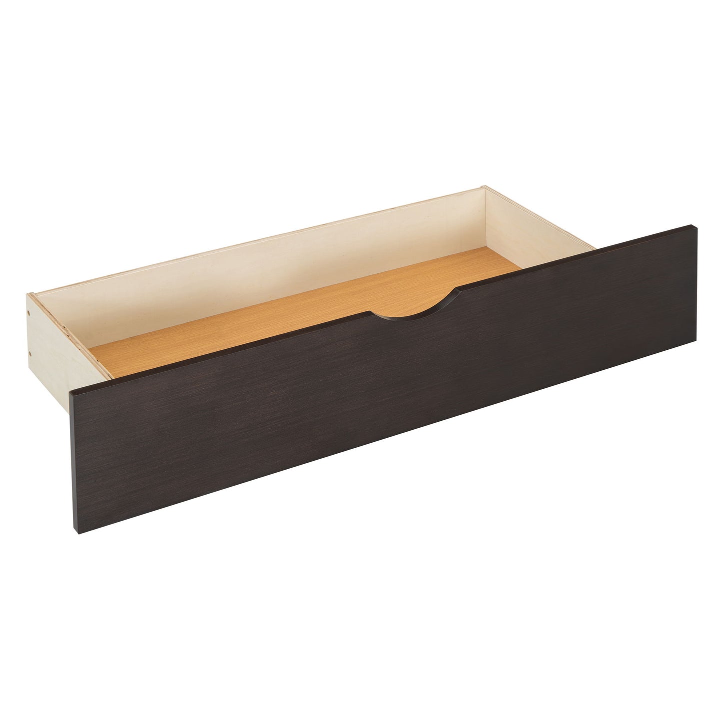 Queen Size Platform Bed With Trundle And 2 Drawers - Espresso