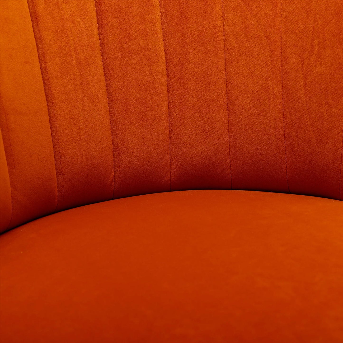 360 Degree Swivel Cuddle Barrel Accent Sofa Chair, Fluffy Round Armchair - Orange
