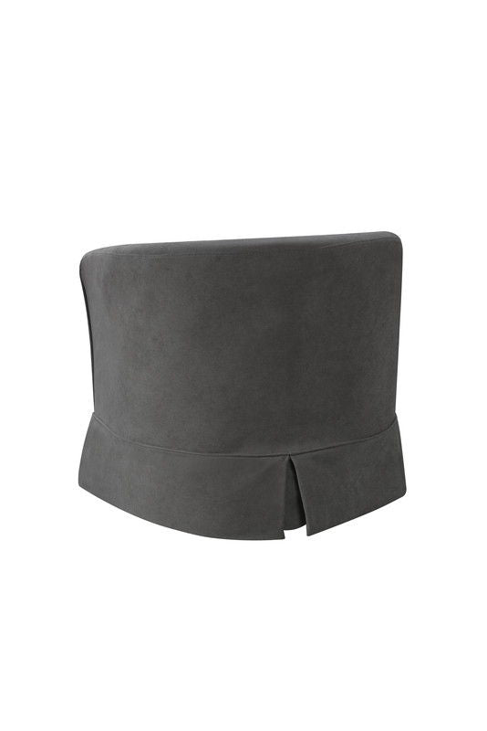 Tucker - Woven Fabric Swivel Barrel Chair - Gray