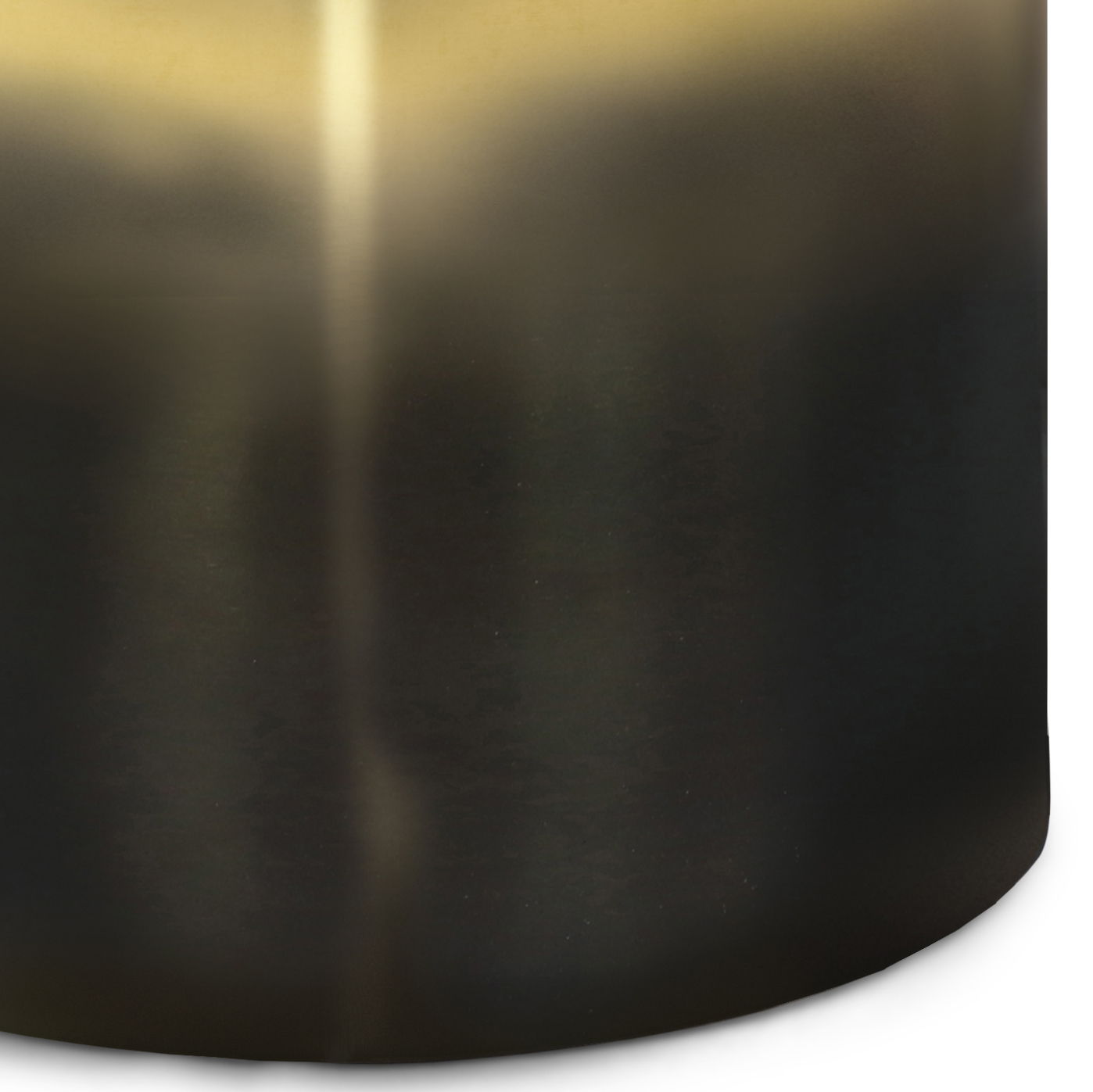 Curtis - Metal Cylinder Accent Table - Ombre Black / Gold