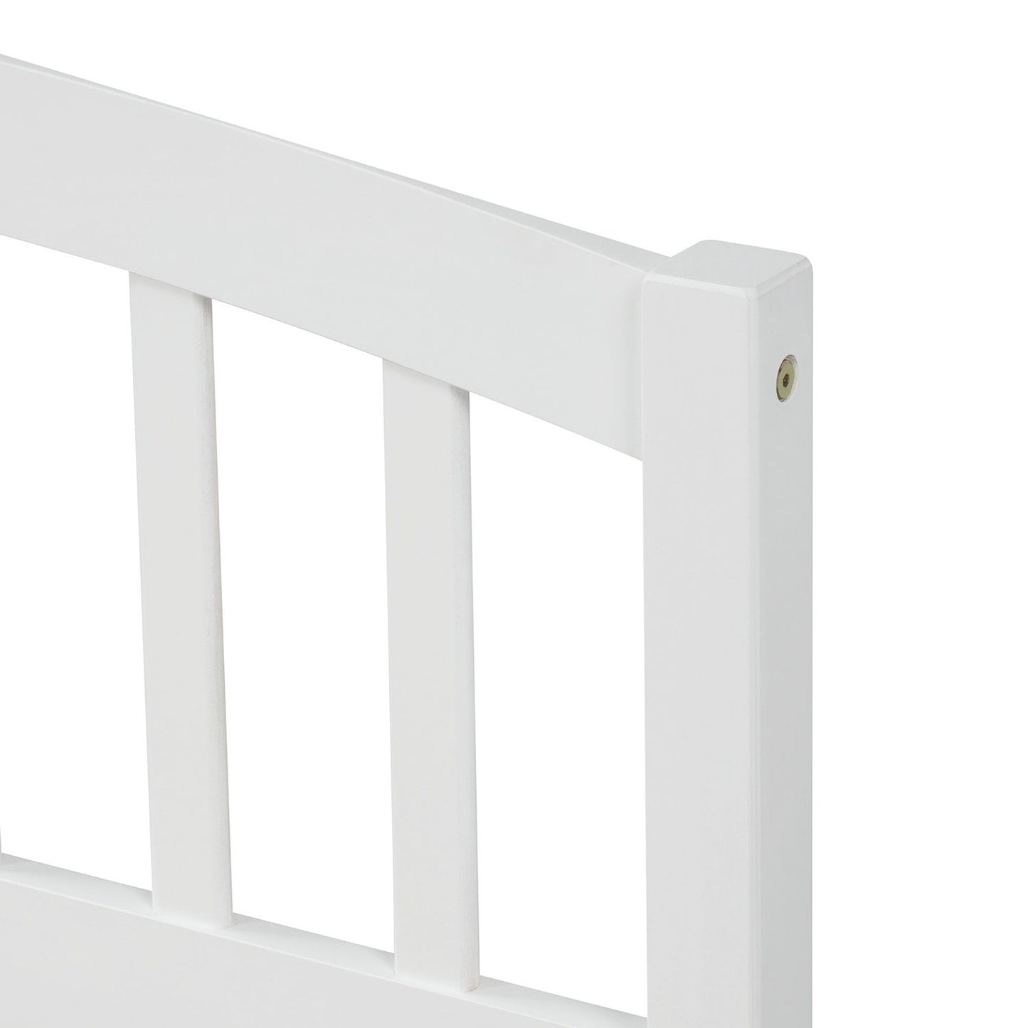 Twin Platform Storage Bed Frame With Two Drawers And Headboard - White