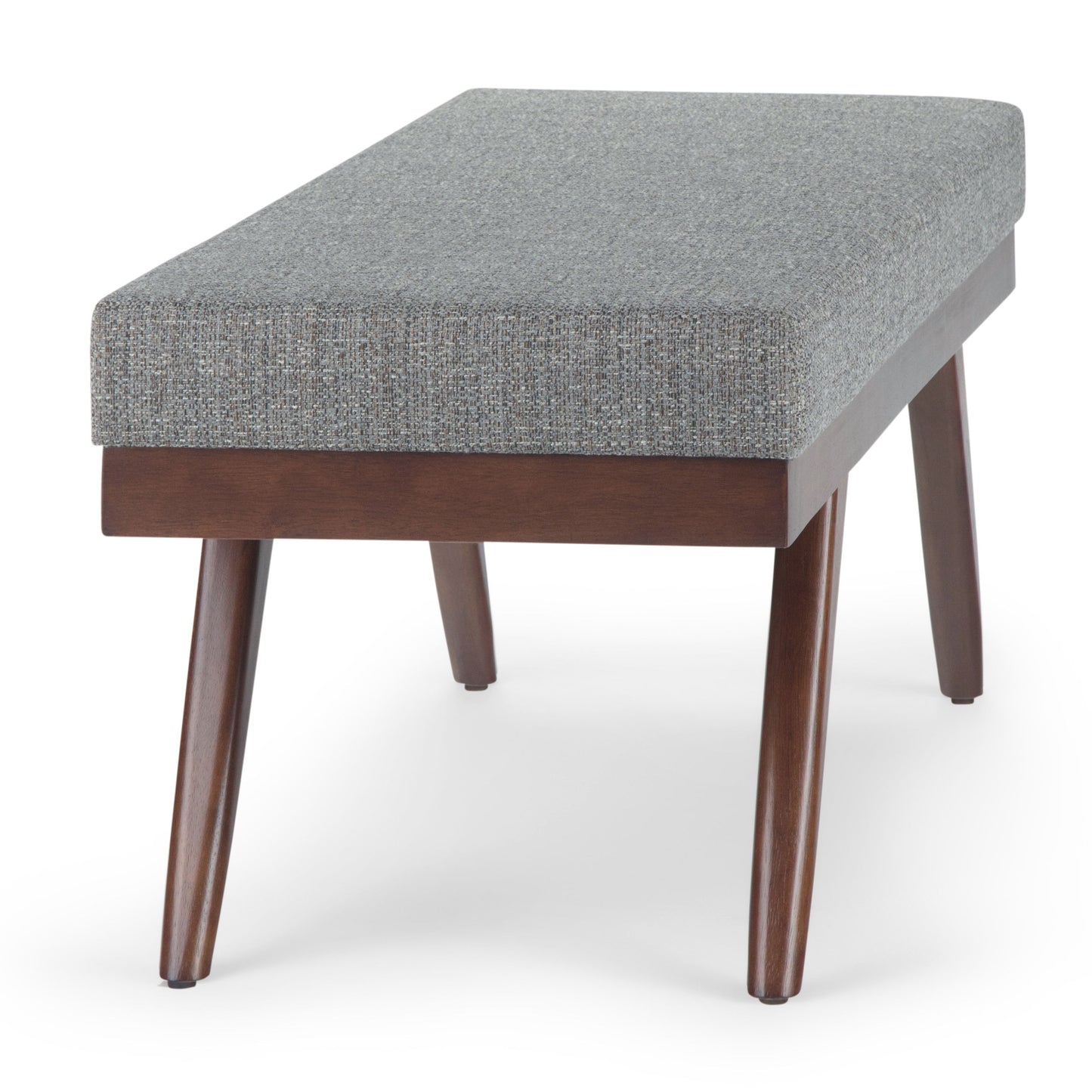 Chanelle - Mid Century Ottoman Bench - Pebble Gray