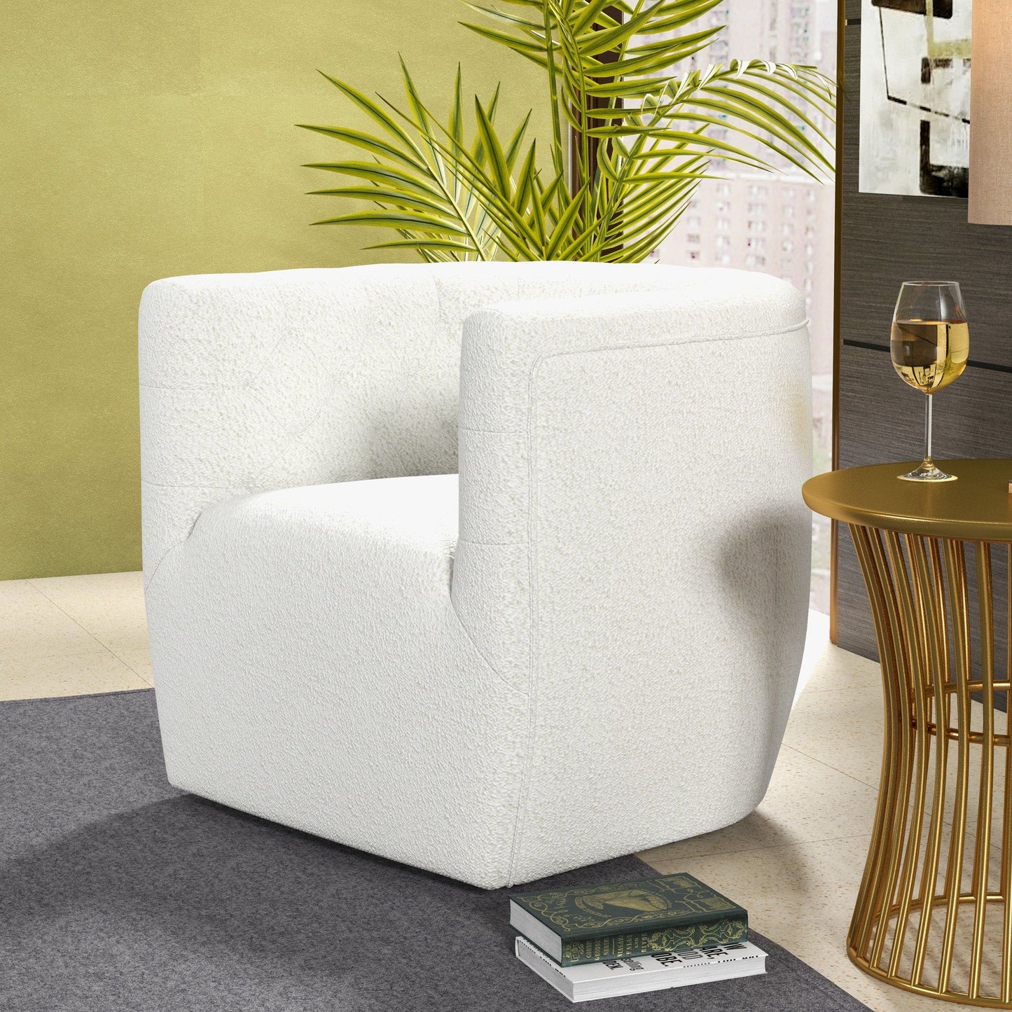 Delaney - Swivel Chair - Fabric - Beige