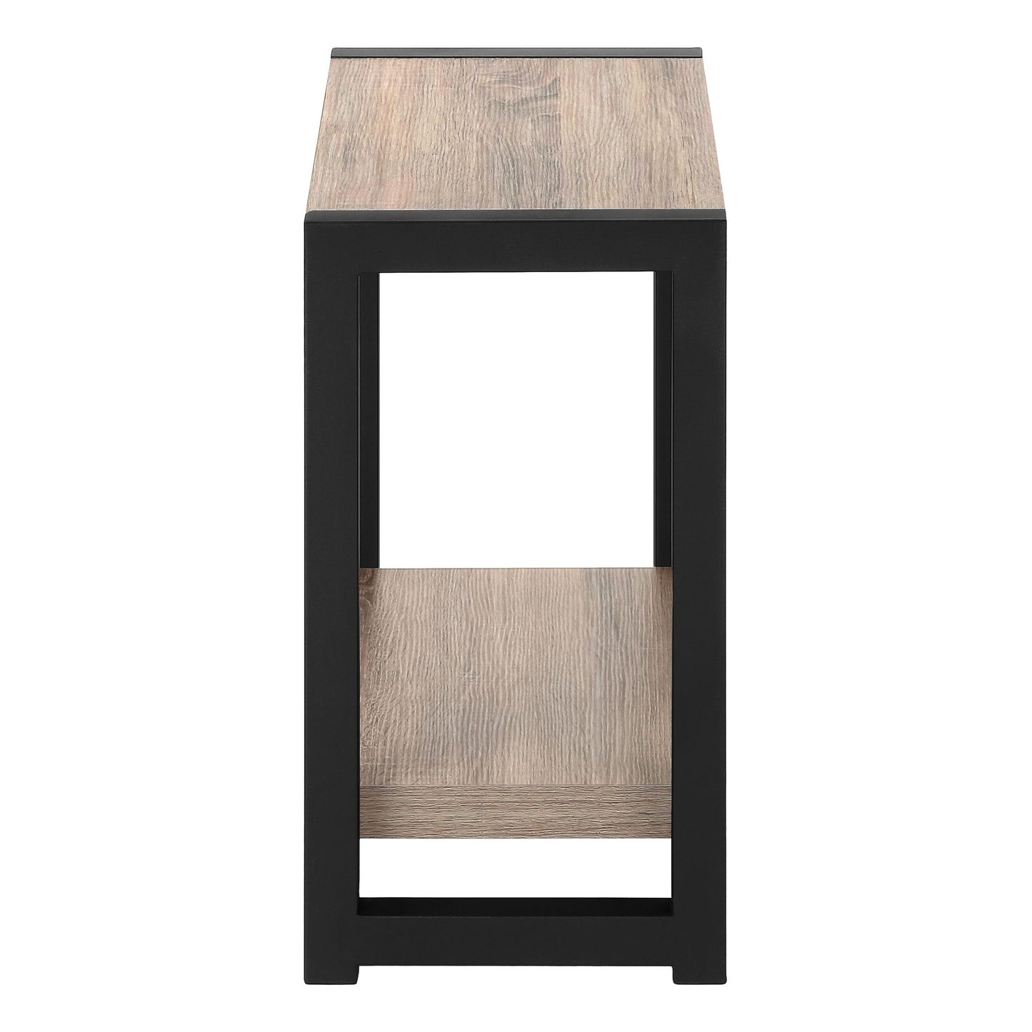 Accent Side Table, Narrow, Small, 2 Tier, Versatile Placement - Taupe