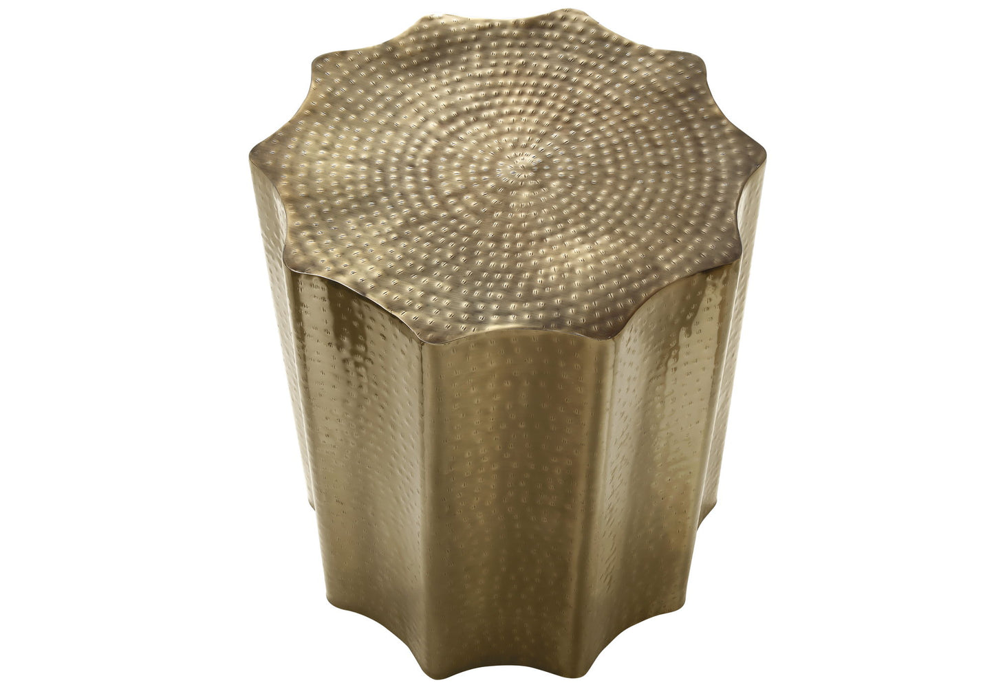 Drum Accent Side Table, Elegant Design Modern - Gold
