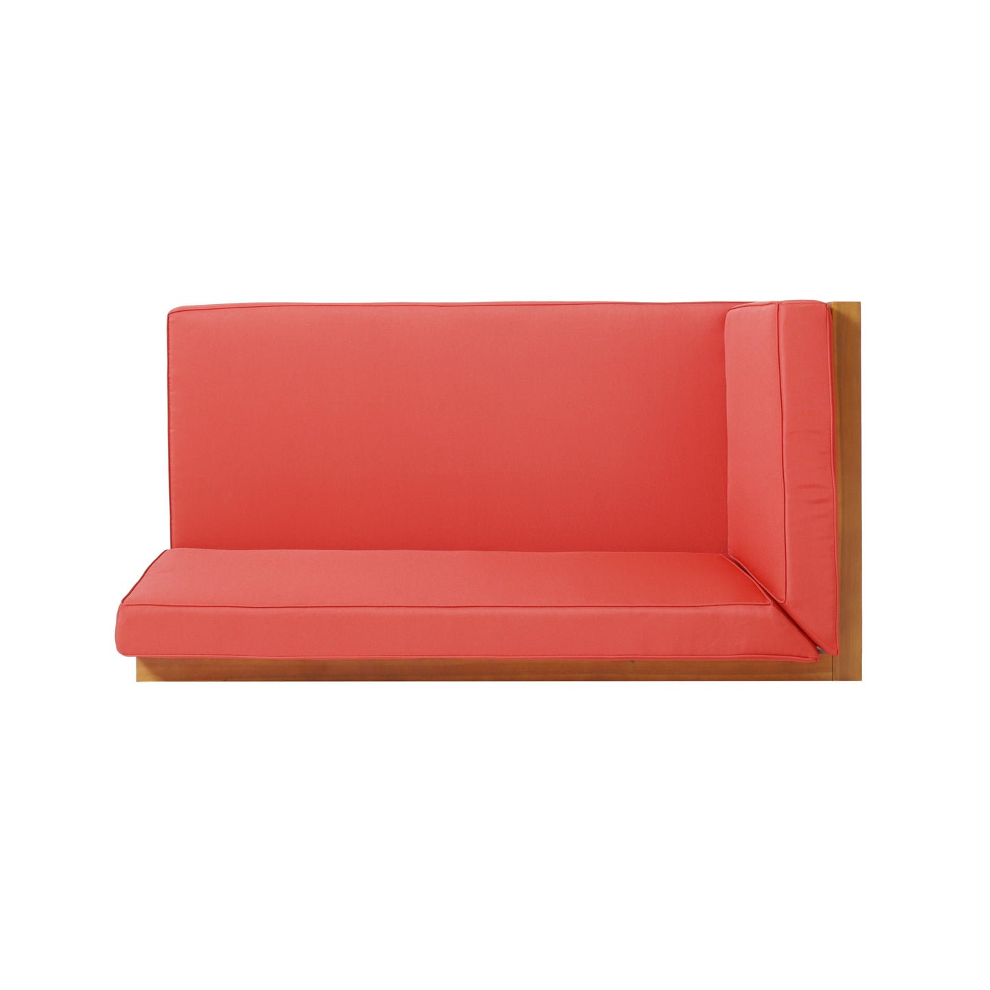 Brava - X Back Corner Bench L With Coffee Table - Red