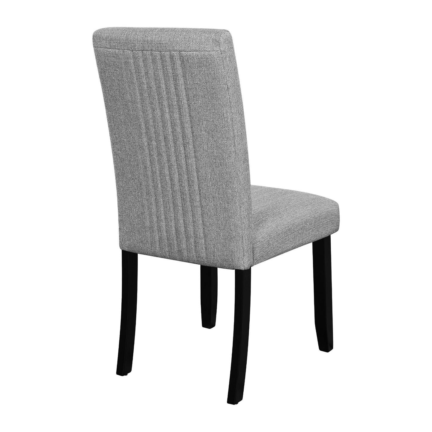 5 Piece Round Dining Table Set, Modern Dining Table And 4 Upholstered Chairs For Dining Room, Kitchen Room, Living Room - Gray / Black