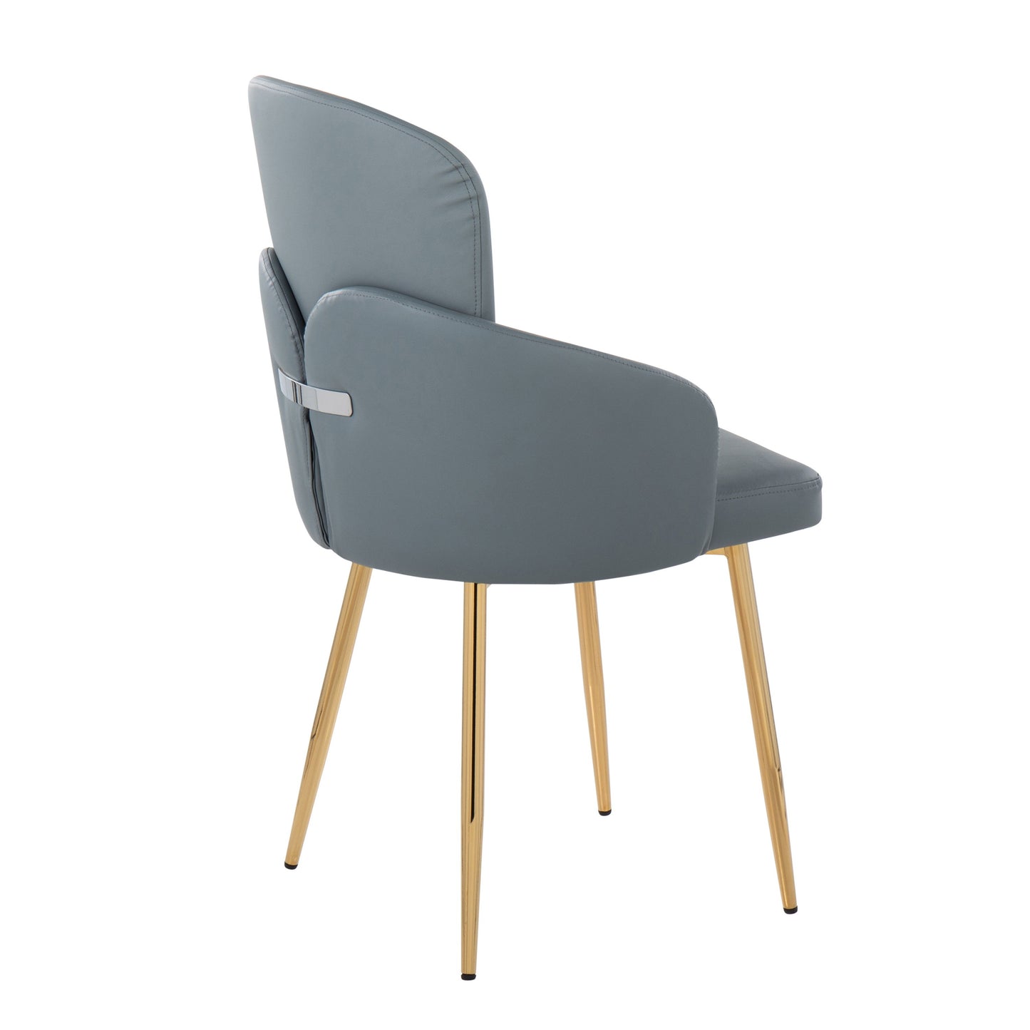 Dahlia - Contemporary Dining Chair (Set of 2) - Gray / Gold