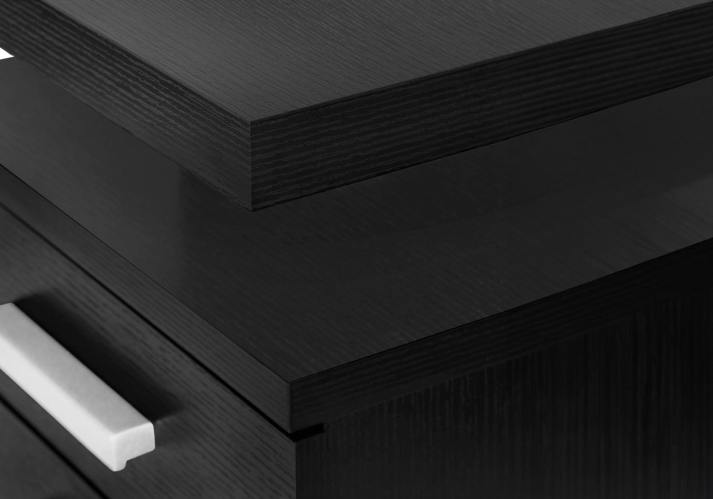 Computer Desk For Home Office, Laptop, Left Right Set - Up, Storage Drawers, Modern - Black