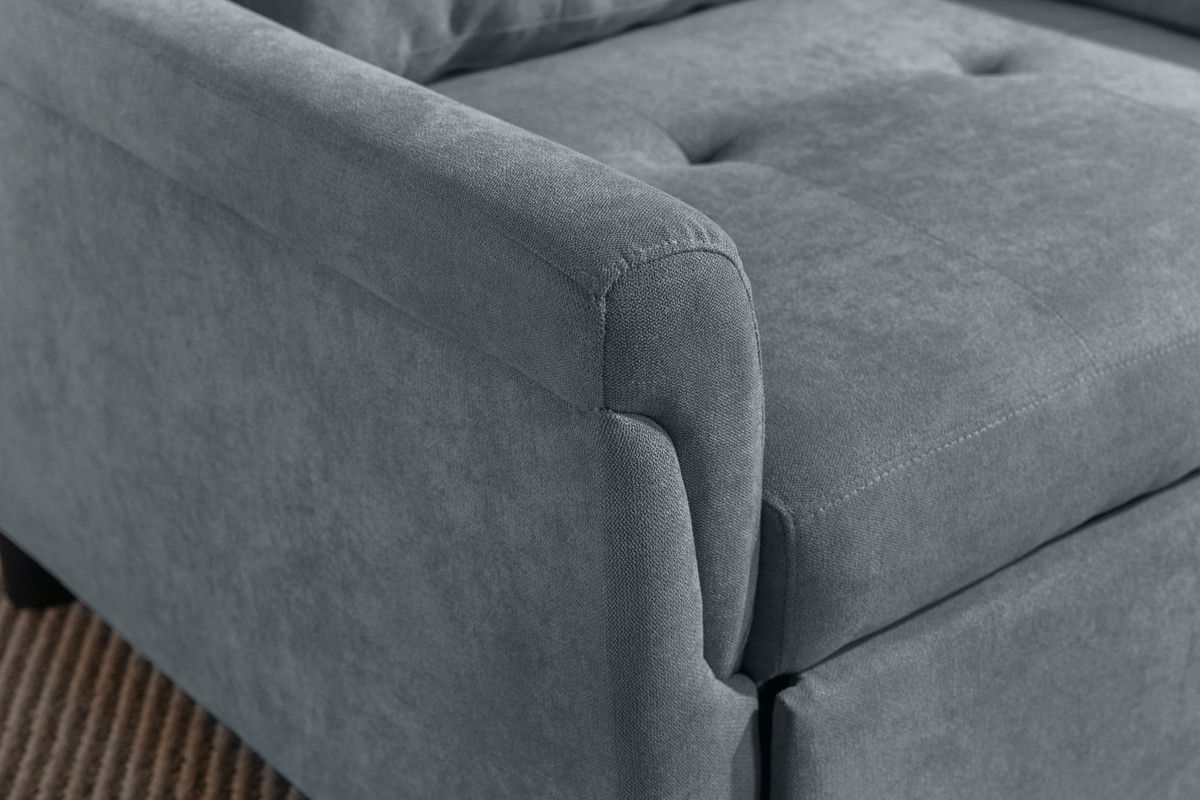 Hannah - Woven Convertible Armchair - Dark Gray