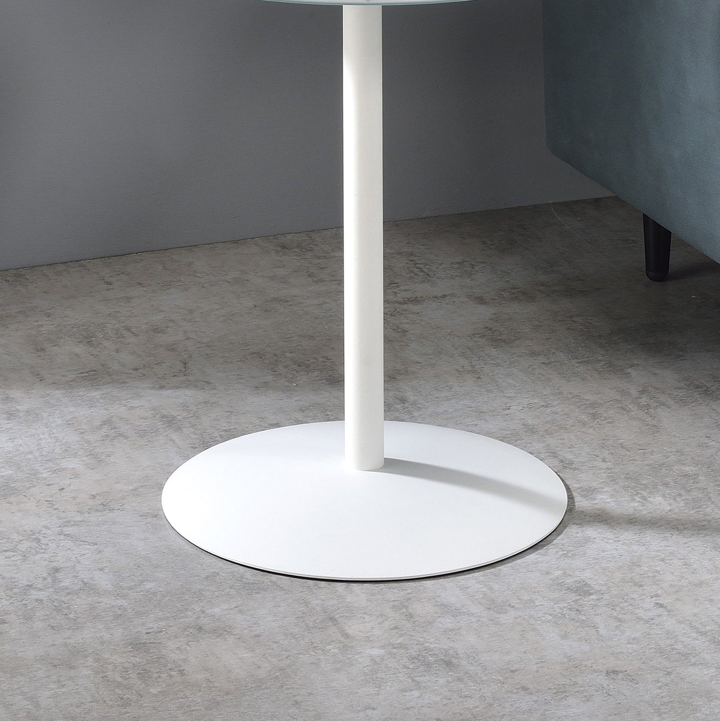 Circa - End Table With Marble Textured Top - White