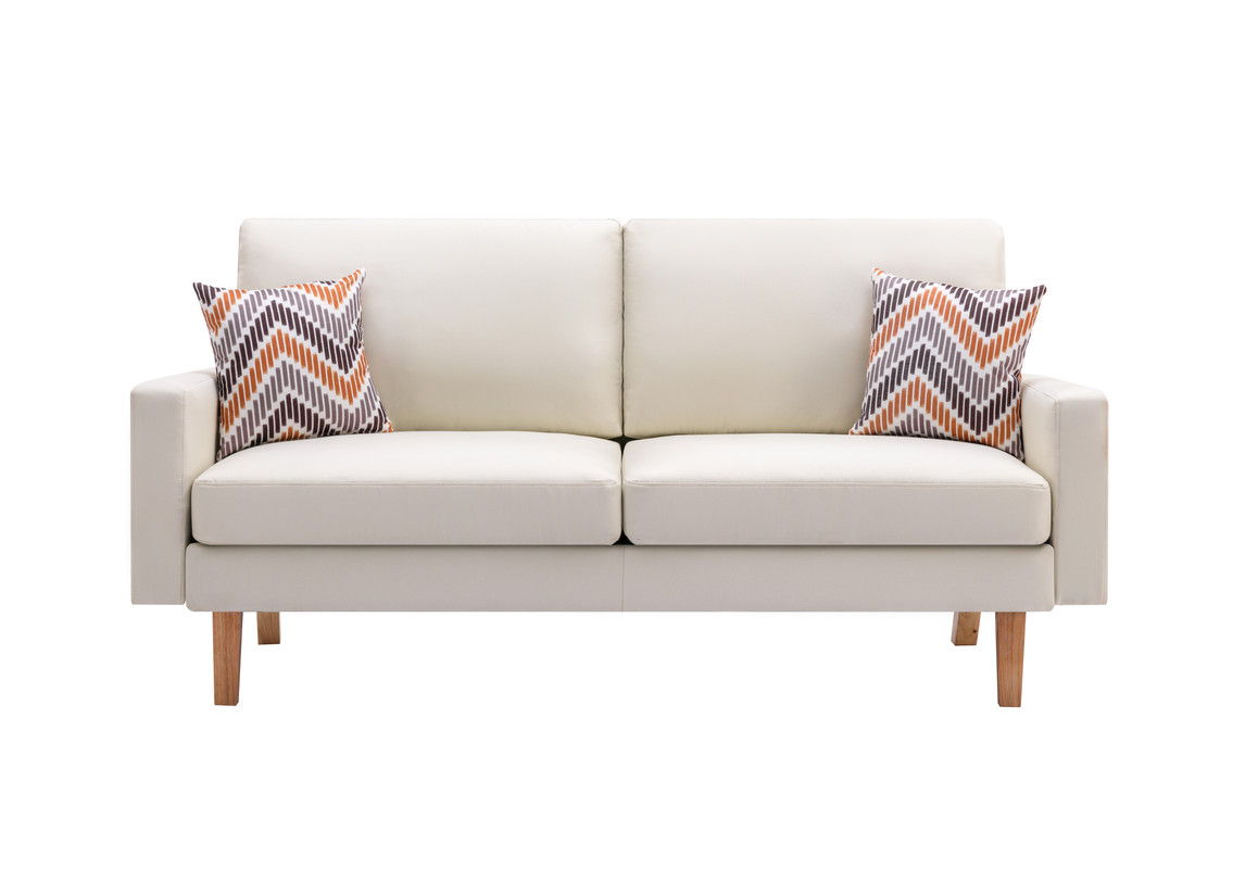 Bahamas - Sofa And 2 Chairs With 2 Throw Pillows - Beige