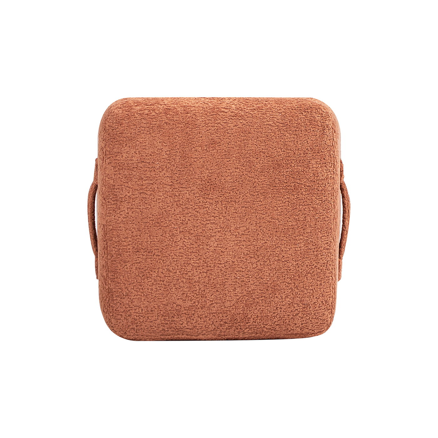 Oliver - Tapered Square Upholstered Ottoman - Spice Orange Fleeced