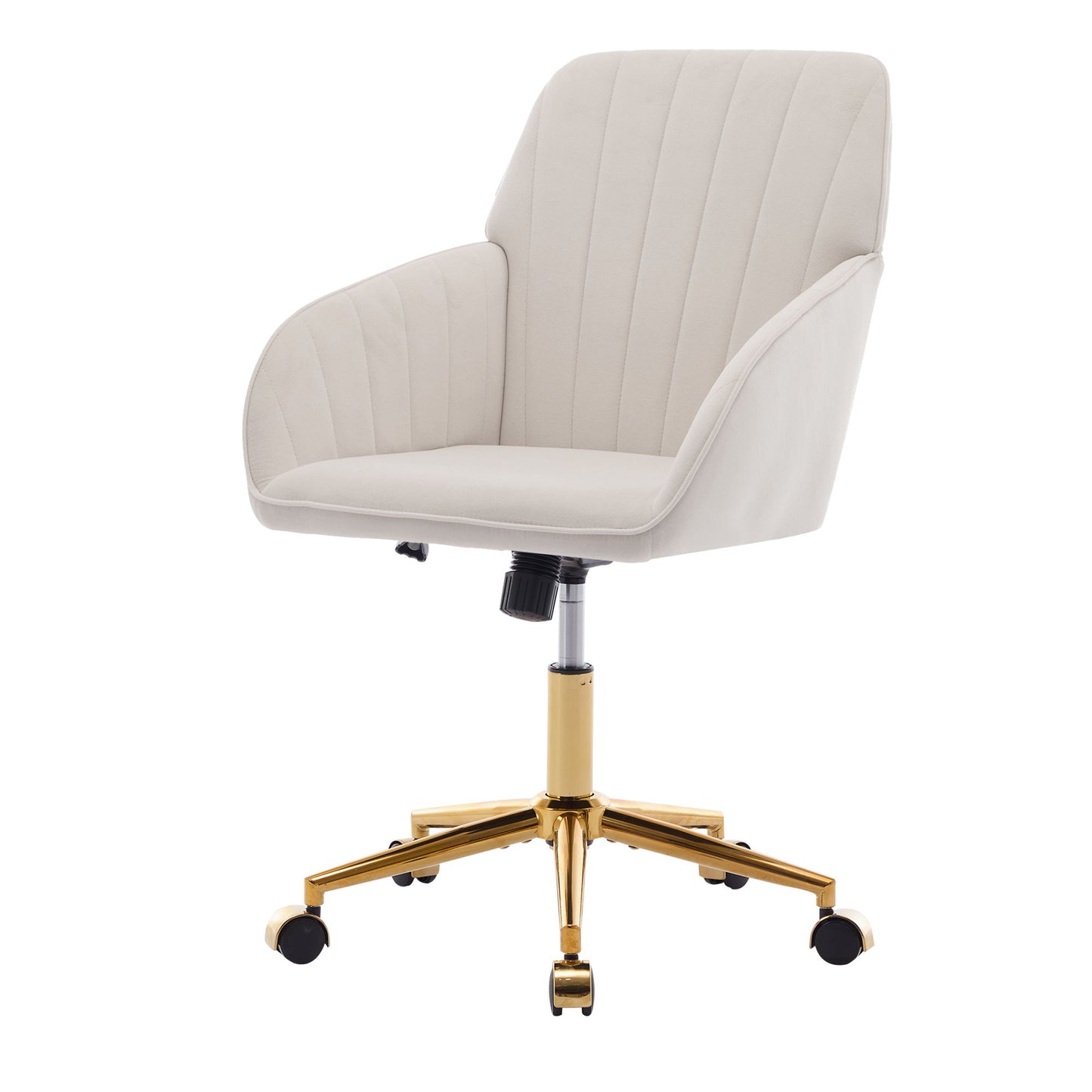 Ergonomic Swivel Office Chair, Adjustable And Comfortable - Beige