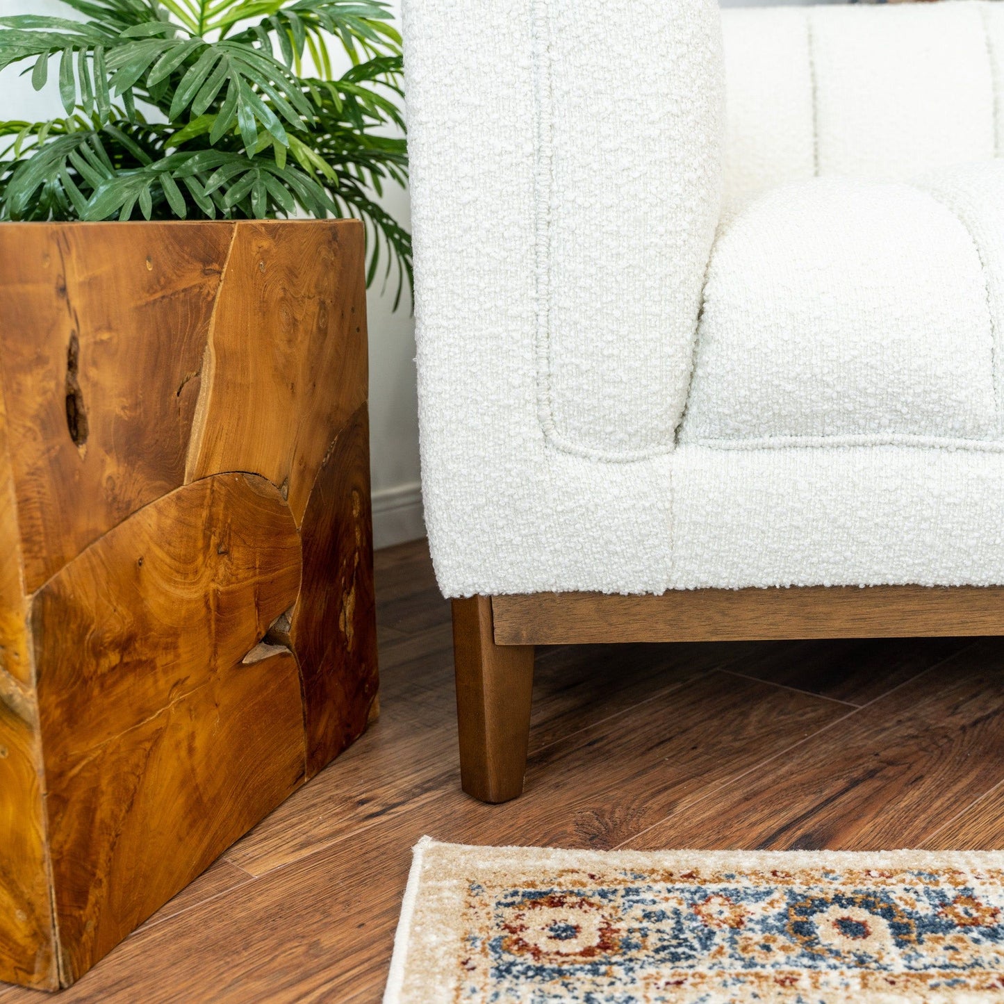 Melissa - Mid-Century Modern Sofa - Brown / White