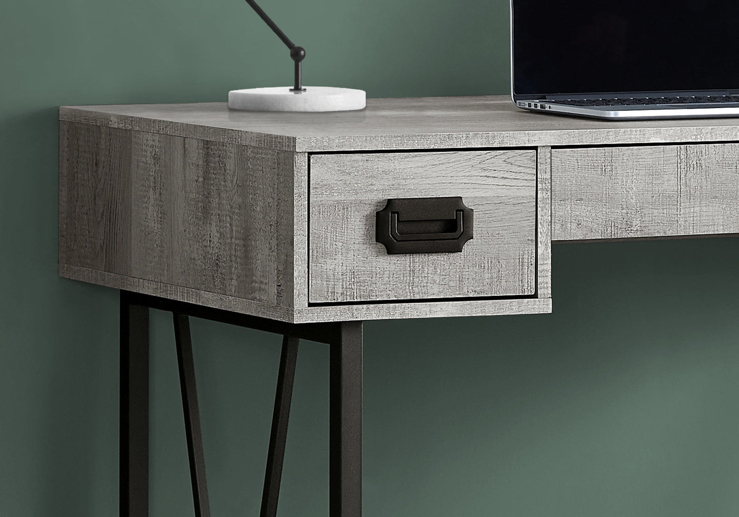 Computer Desk For Home Office, Laptop, Storage Drawers, Transitional - Gray