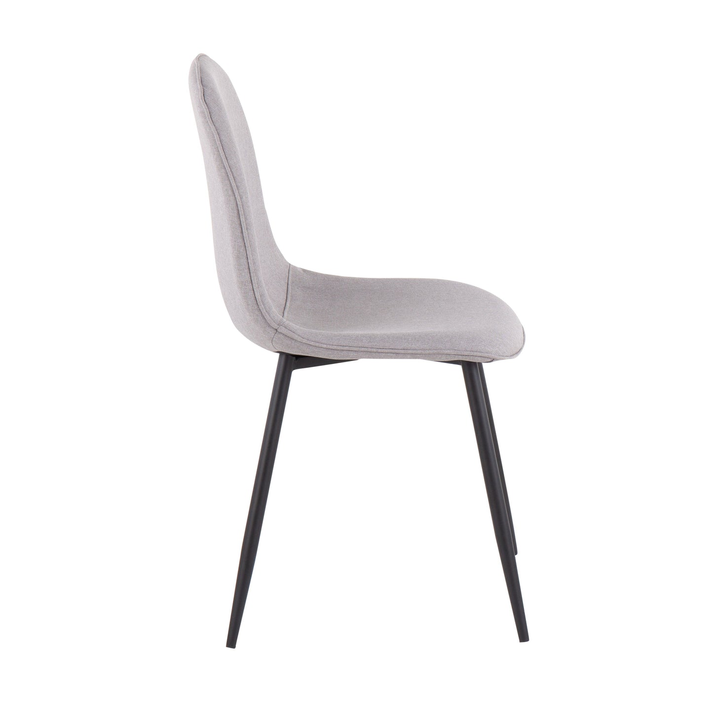 Pebble - Contemporary Chair (Set of 2) - Black / Light Gray